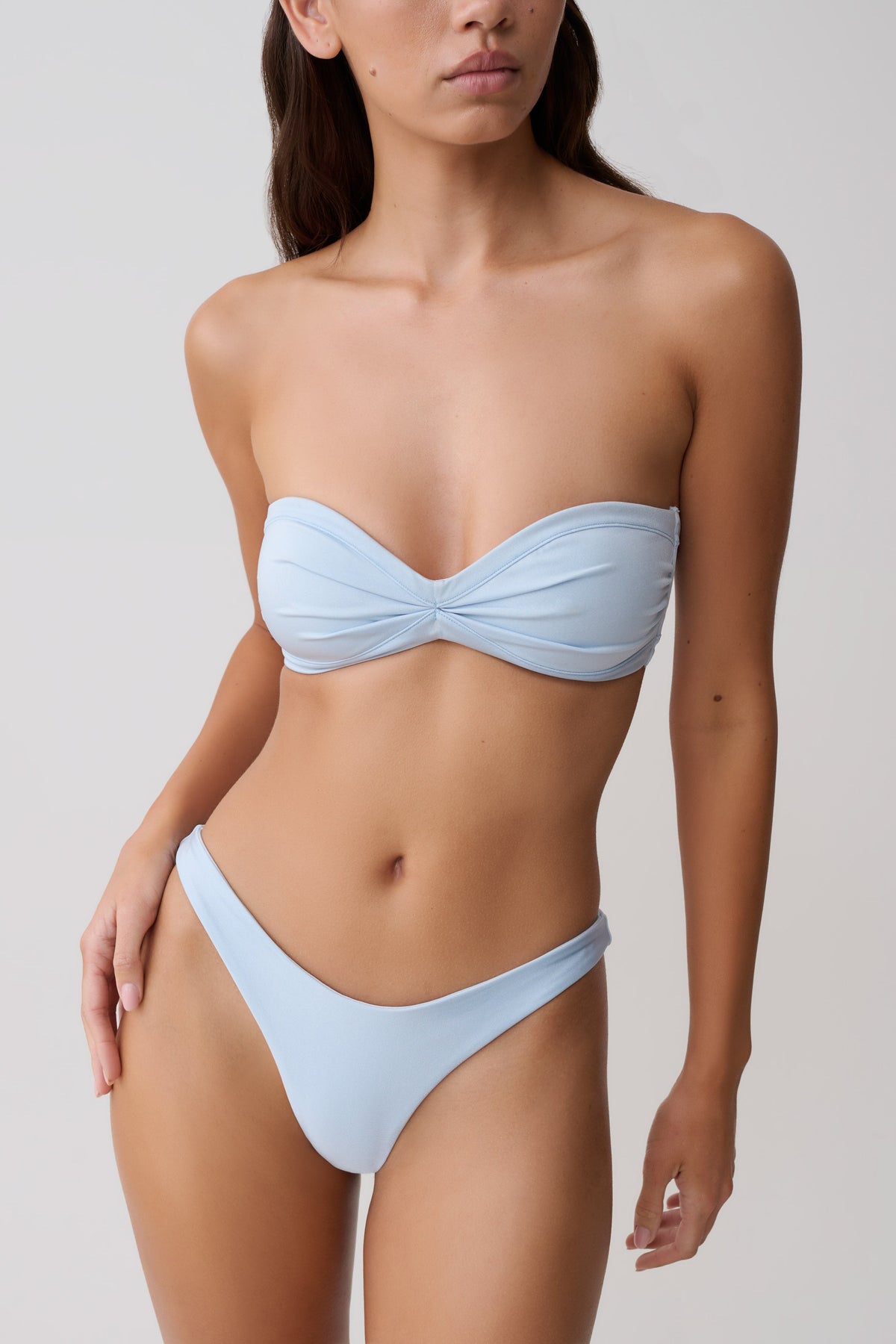 Clover Brazilian Bikini Bottom - Pale Blue #3