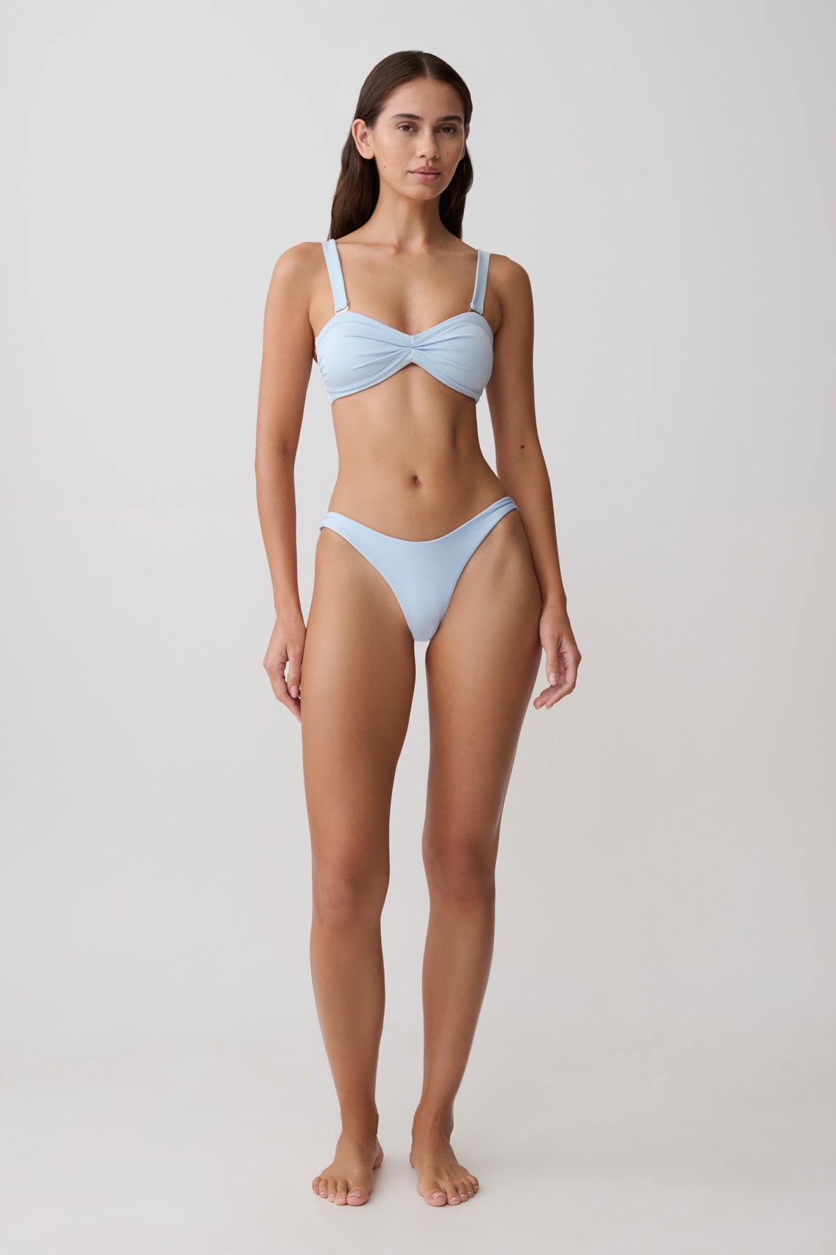 Clover Brazilian Bikini Bottom - Pale Blue #7