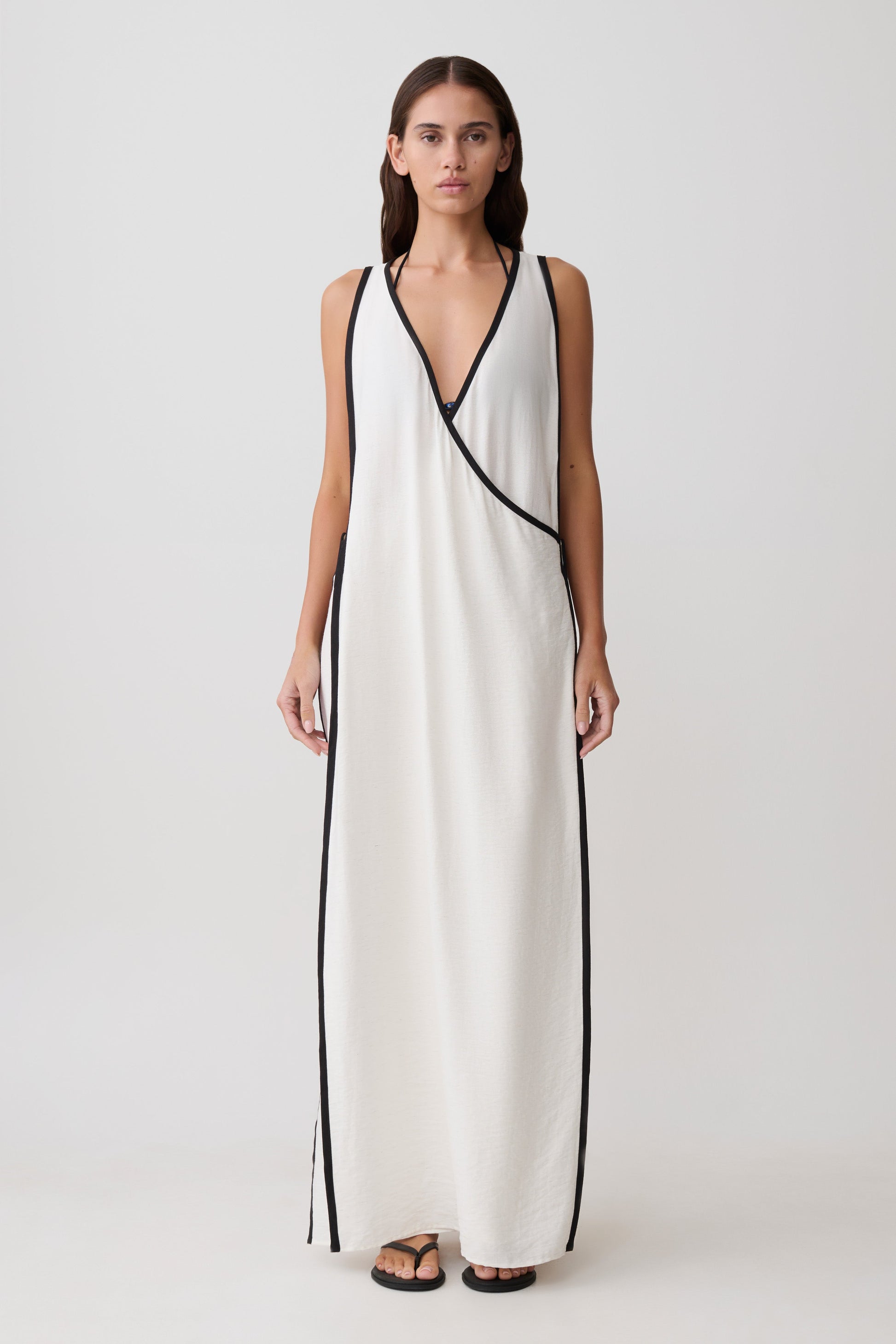 Arcadia Crossover Coverup Maxi Dress - White #6