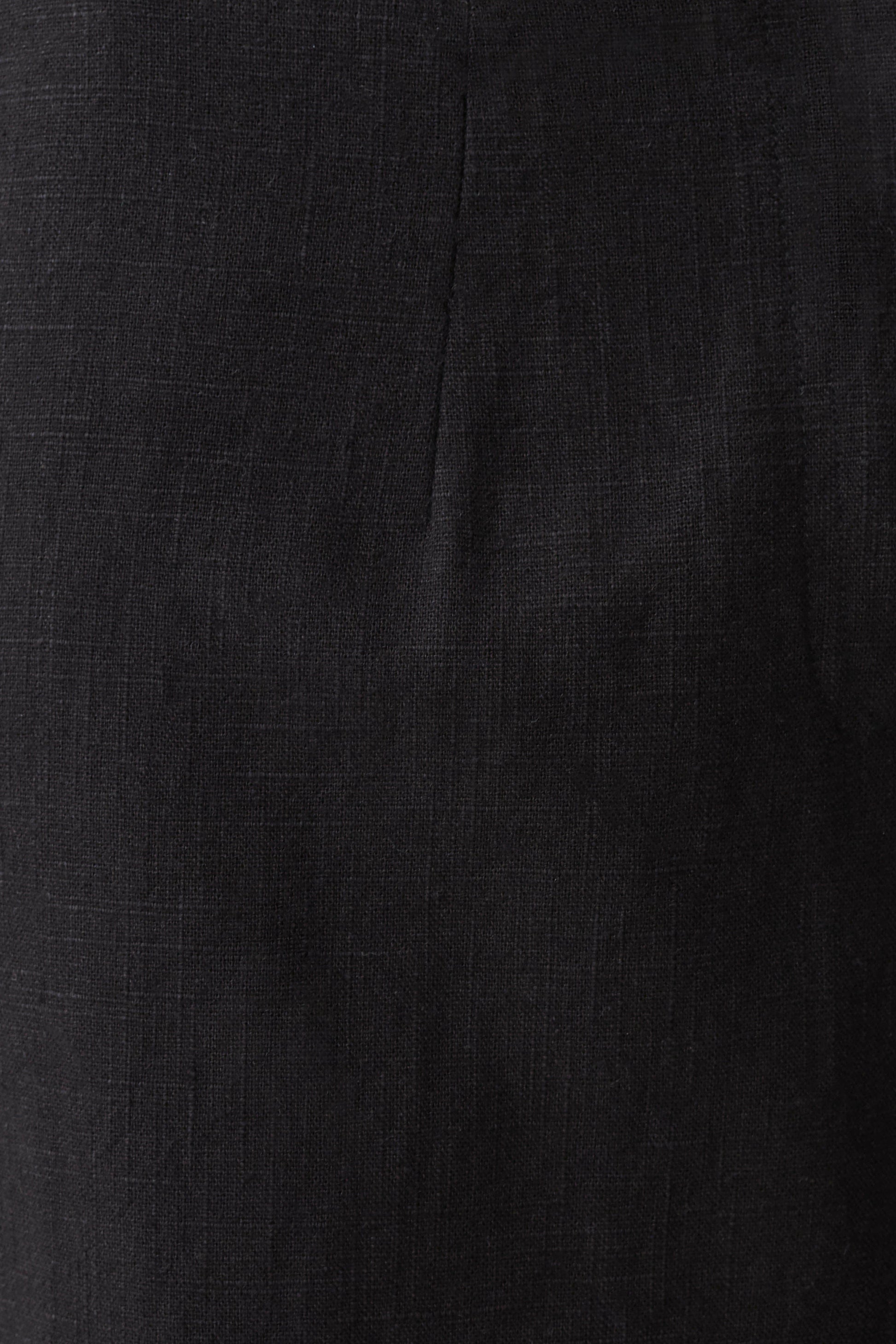 Brielle Straight Leg Linen Pant - Black #6