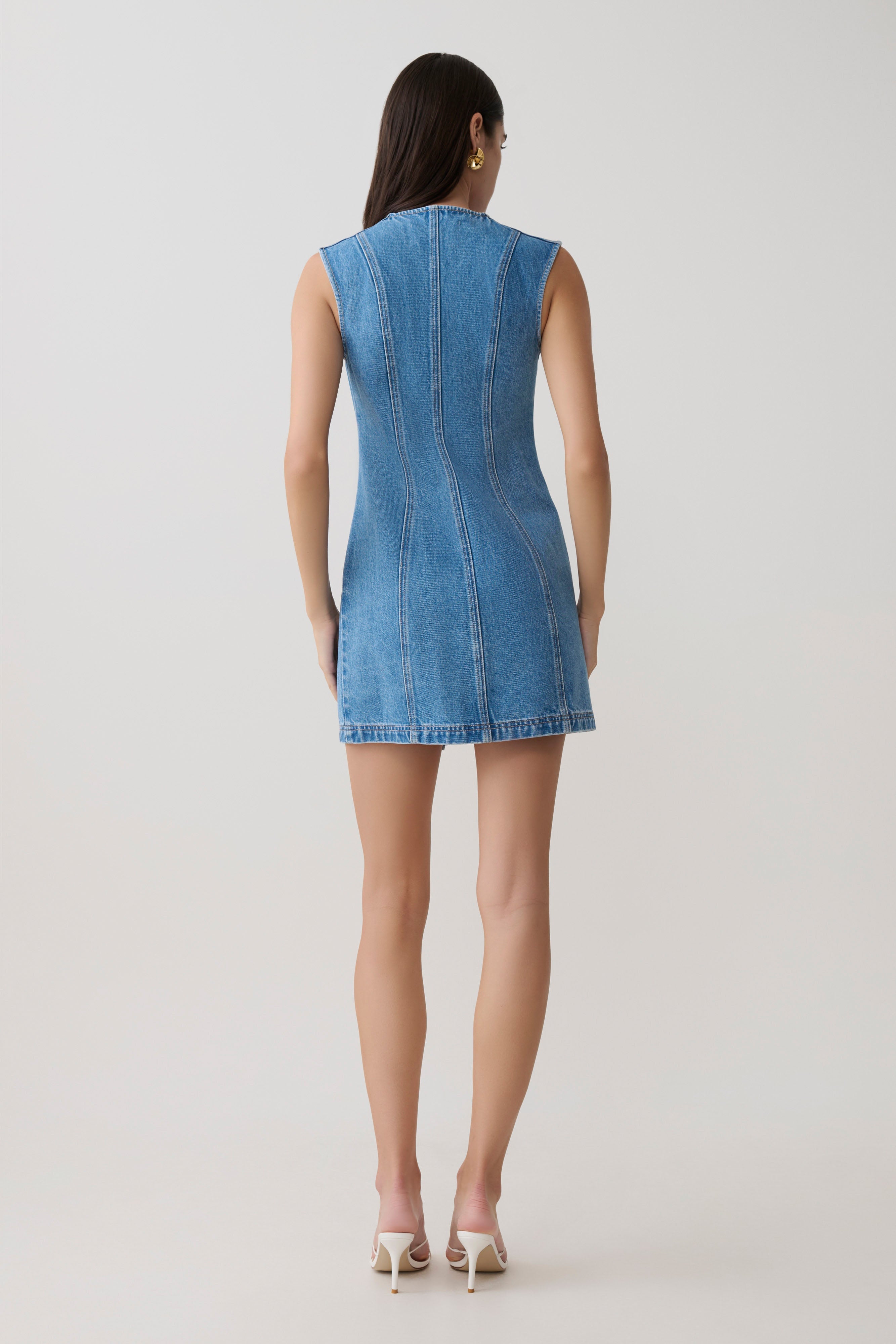 free people wandering star denim dress Penn Button Front Mini / Summer Blue | MESHKI Sonora dress Change Color (10 $):Other color sewing for women SHOWOFFFF Edition Women's Tie-Dye streamlined frame through the