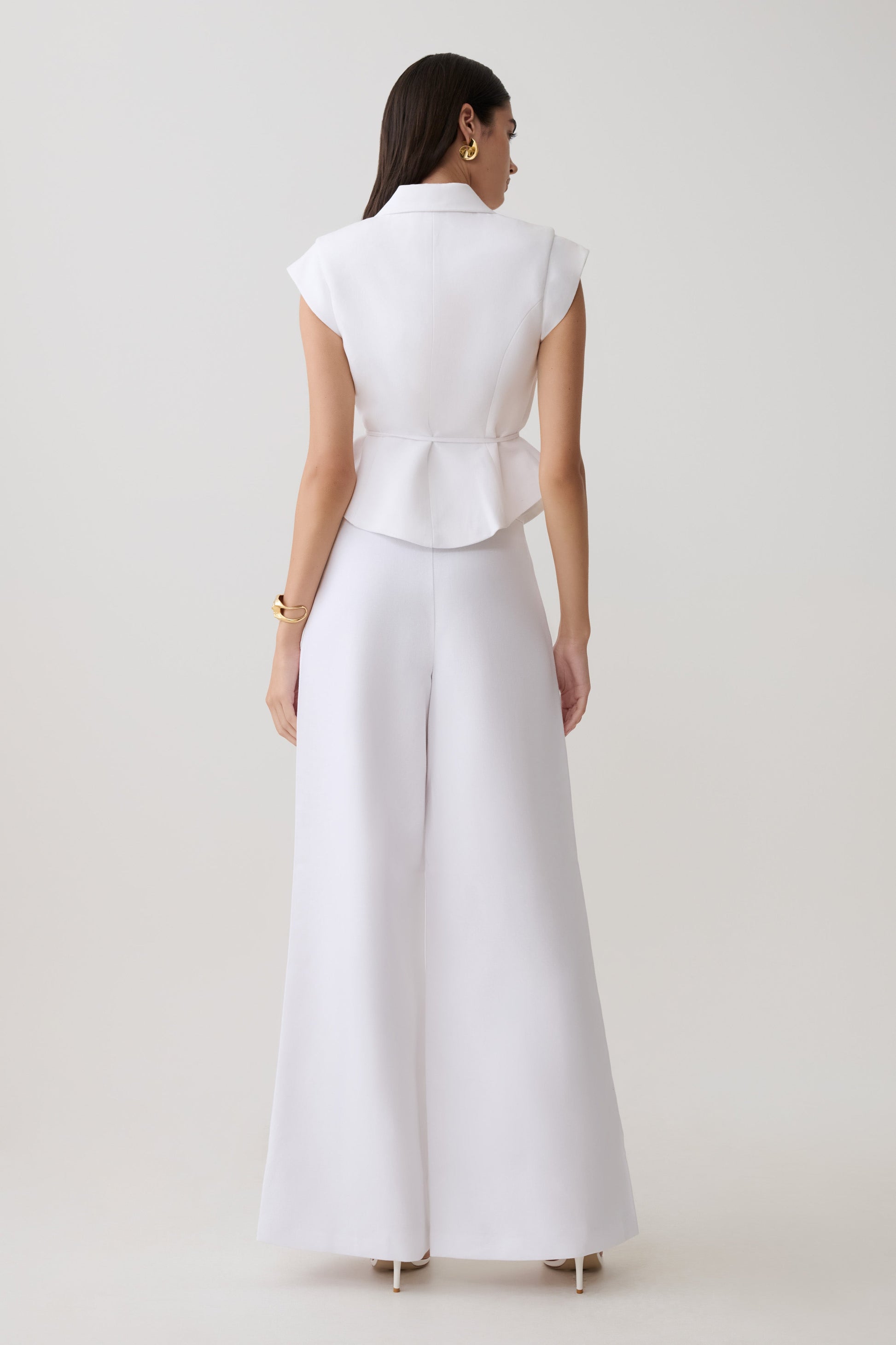 Andina Shortsleeve Linen Top - White #5