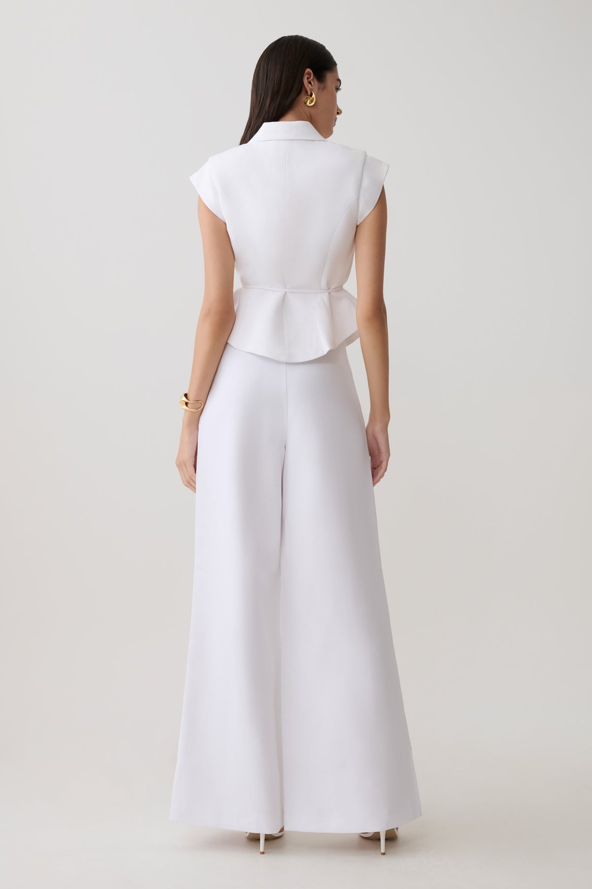 Andina Shortsleeve Linen Top - White