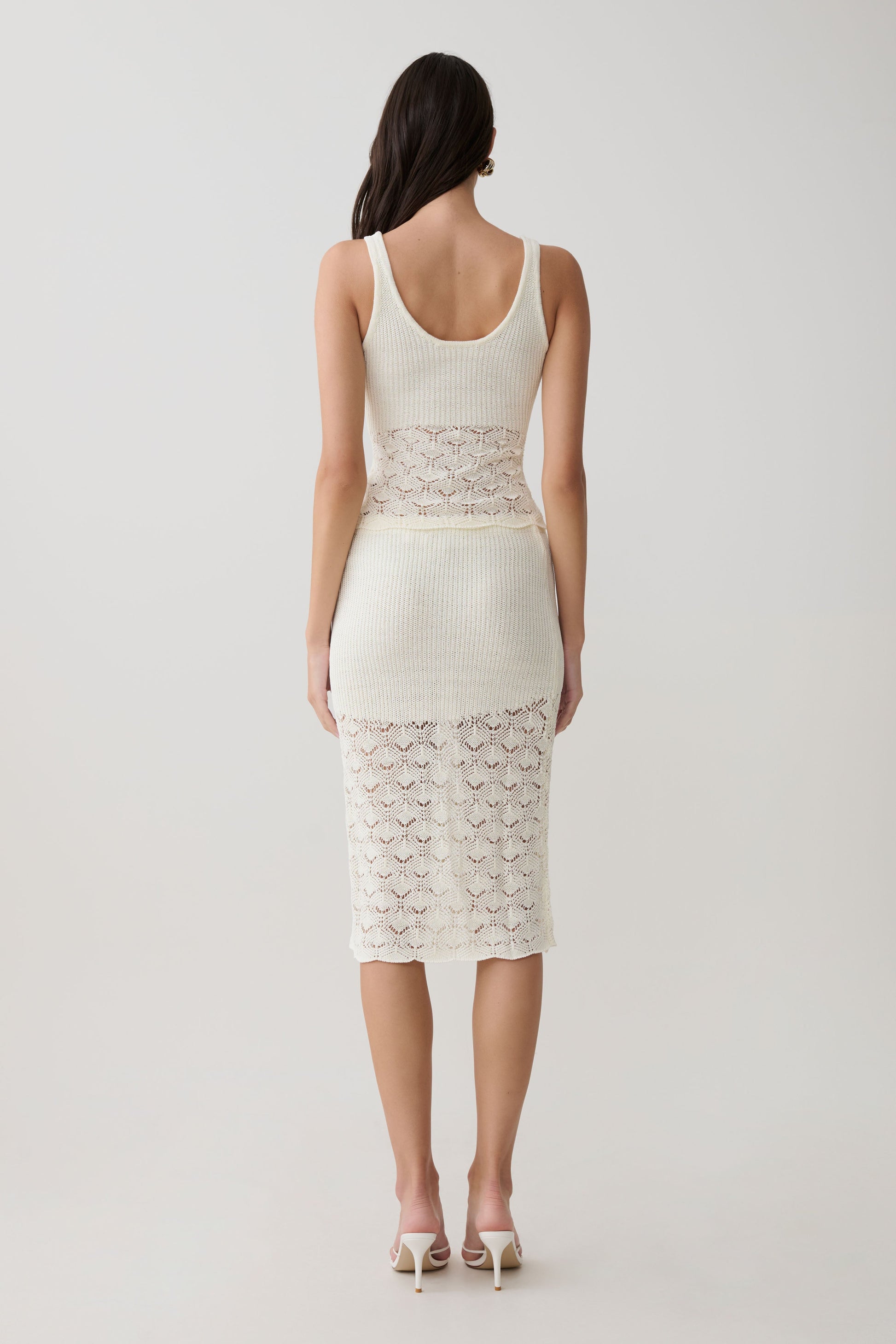 Atlantis Crochet Knit Top - White #6