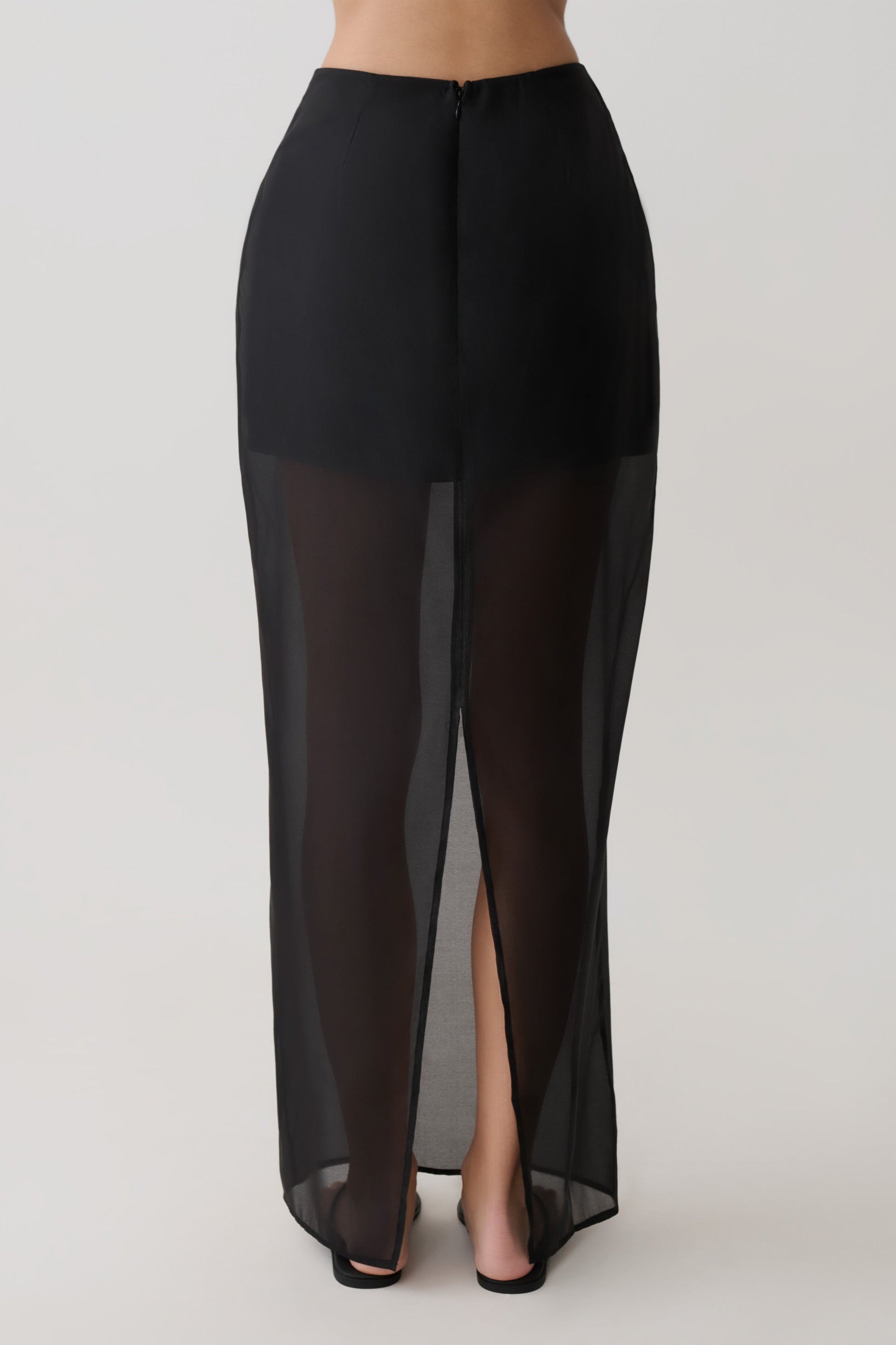 Ximena Organza Maxi Skirt - Black #5