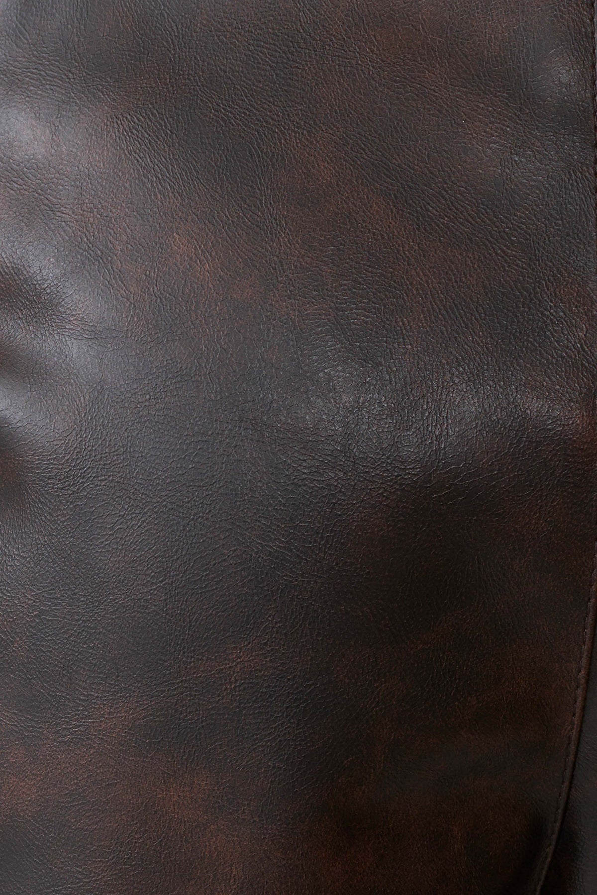 Adaline Faux Leather High Waisted Shorts - Dark Chocolate
