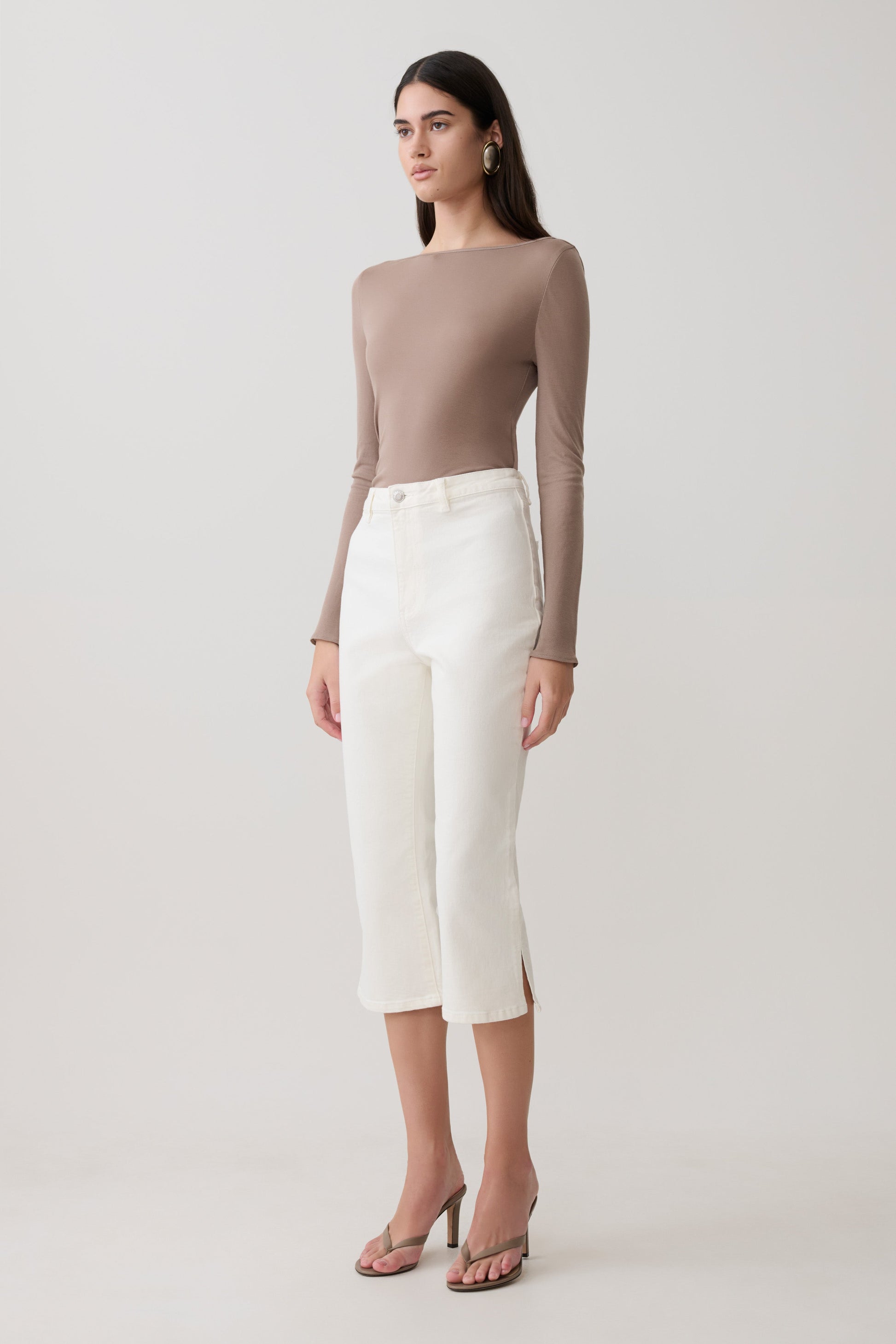 Coraline Long Sleeve Sheer Top - Neutral #3