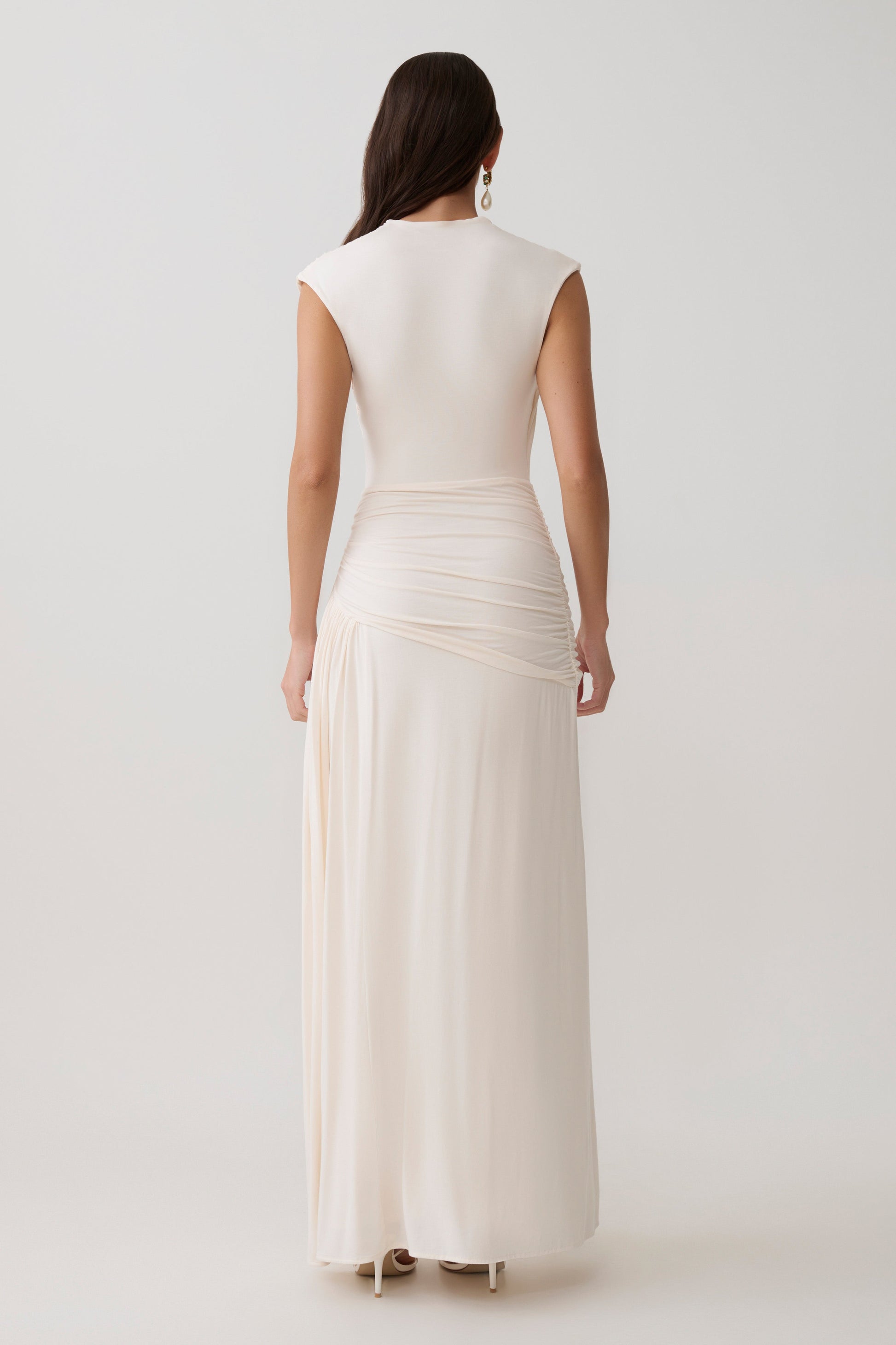 Winslow Cross Over Modal Maxi Dress - Ivory #2