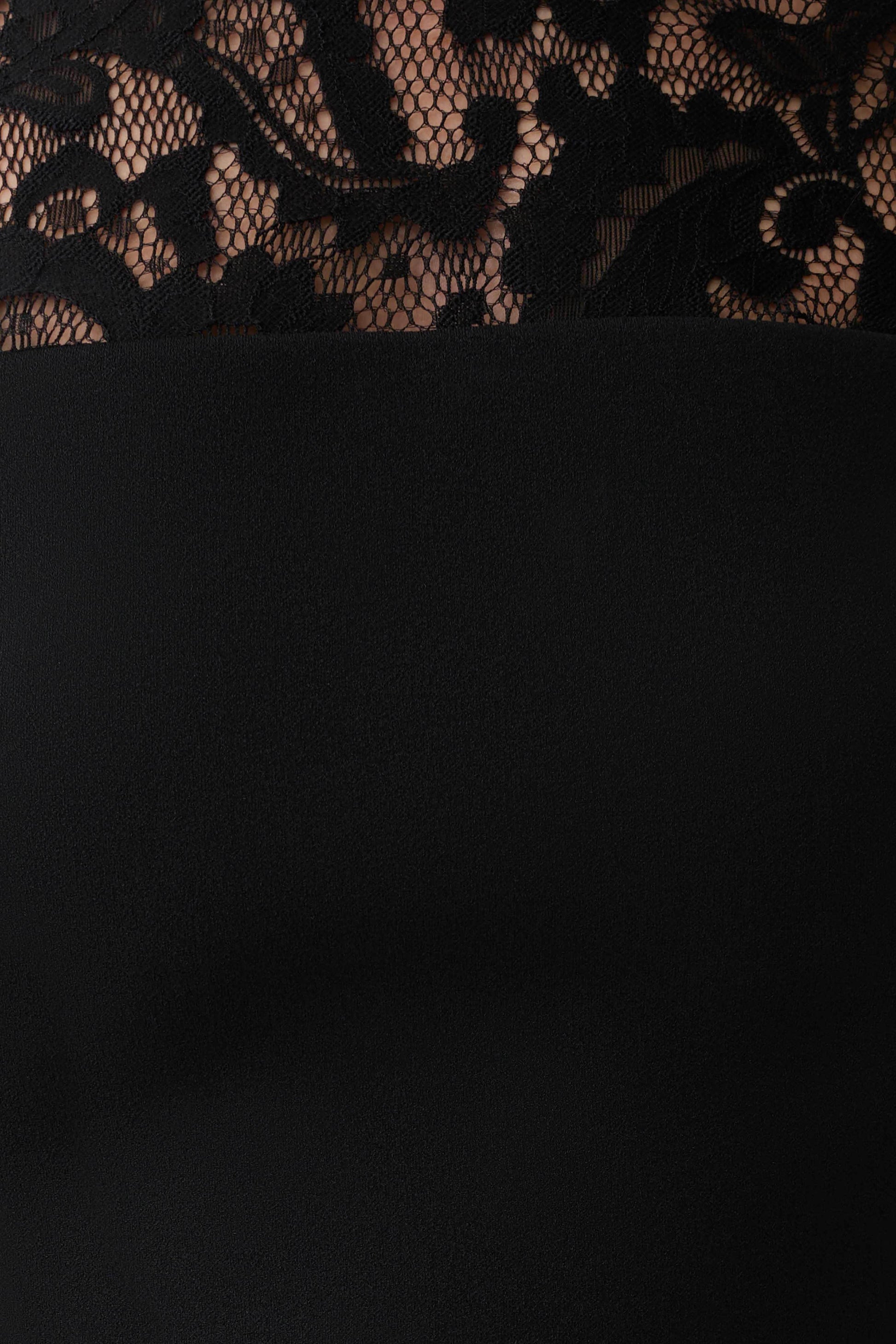 black long sleeve lace mini dress Aurelie Long Sleeve Lace Mini Dress - Black