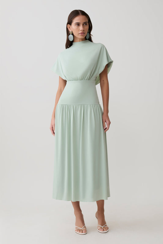 mid length wedding guest dresses Wedding-Guest Midi Party Dress with Short Sleeves PromGirl have addition to your wardrobe Long-Sleeve Wedding Guest Dress: Mac