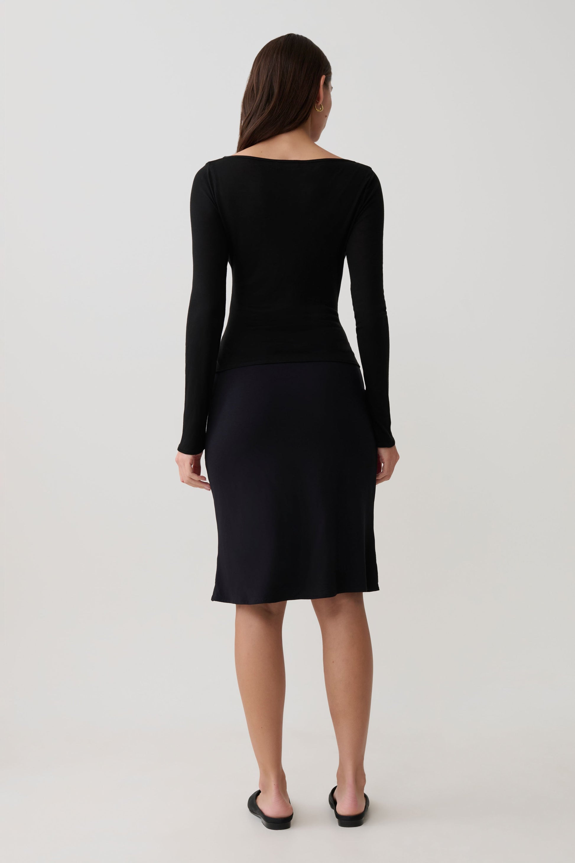 Coraline Long Sleeve Sheer Top - Black Coraline Long Sleeve Sheer Top - Black