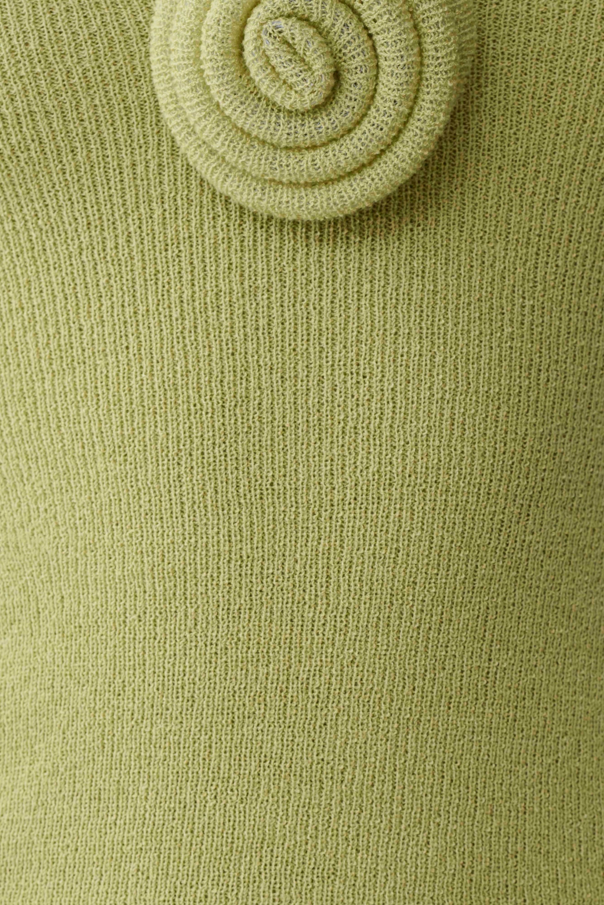 Samira Knit Long Sleeve Mini Dress - Light Olive #6