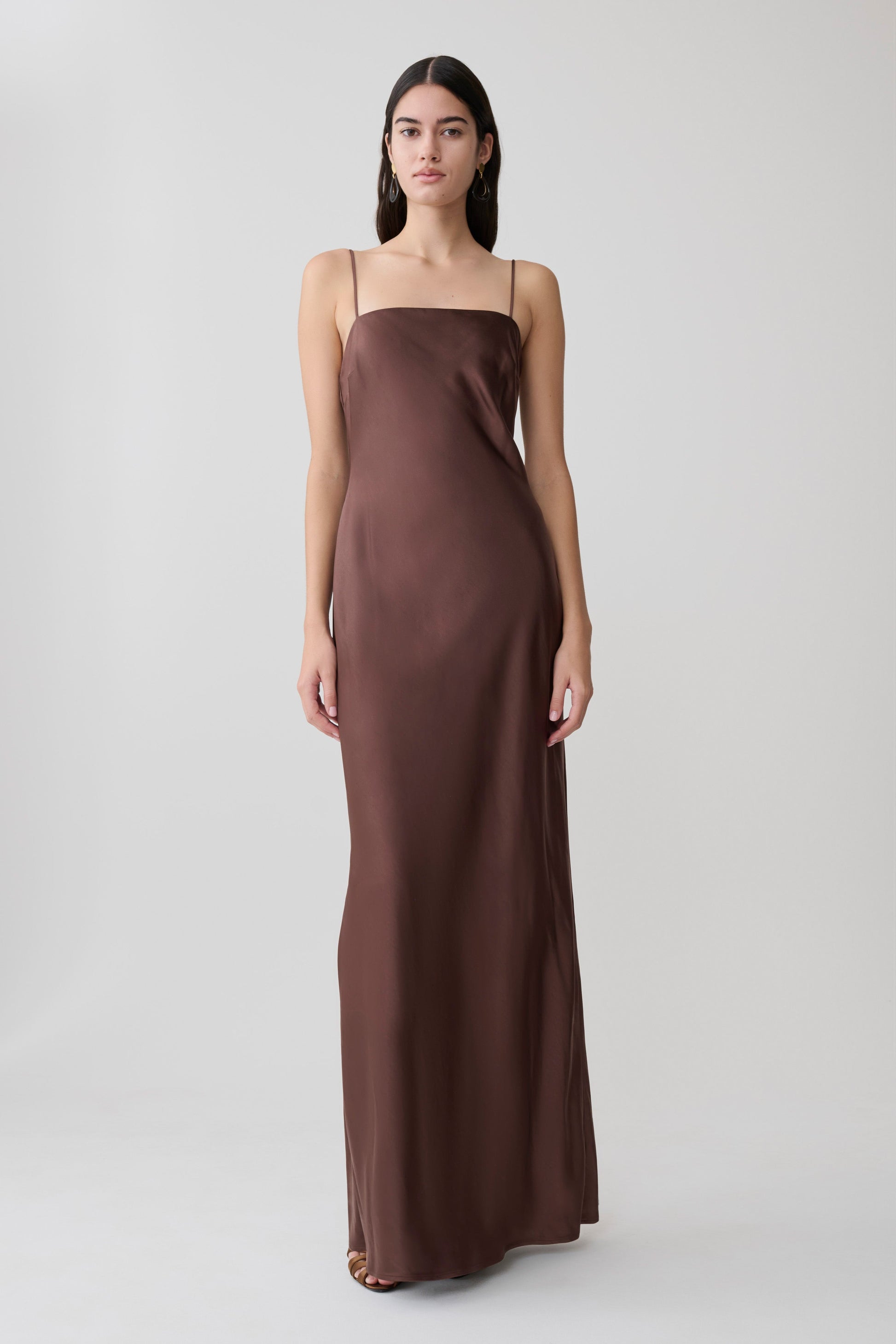 Martinne Chiffon Overlay Maxi Dress - Mocha #4