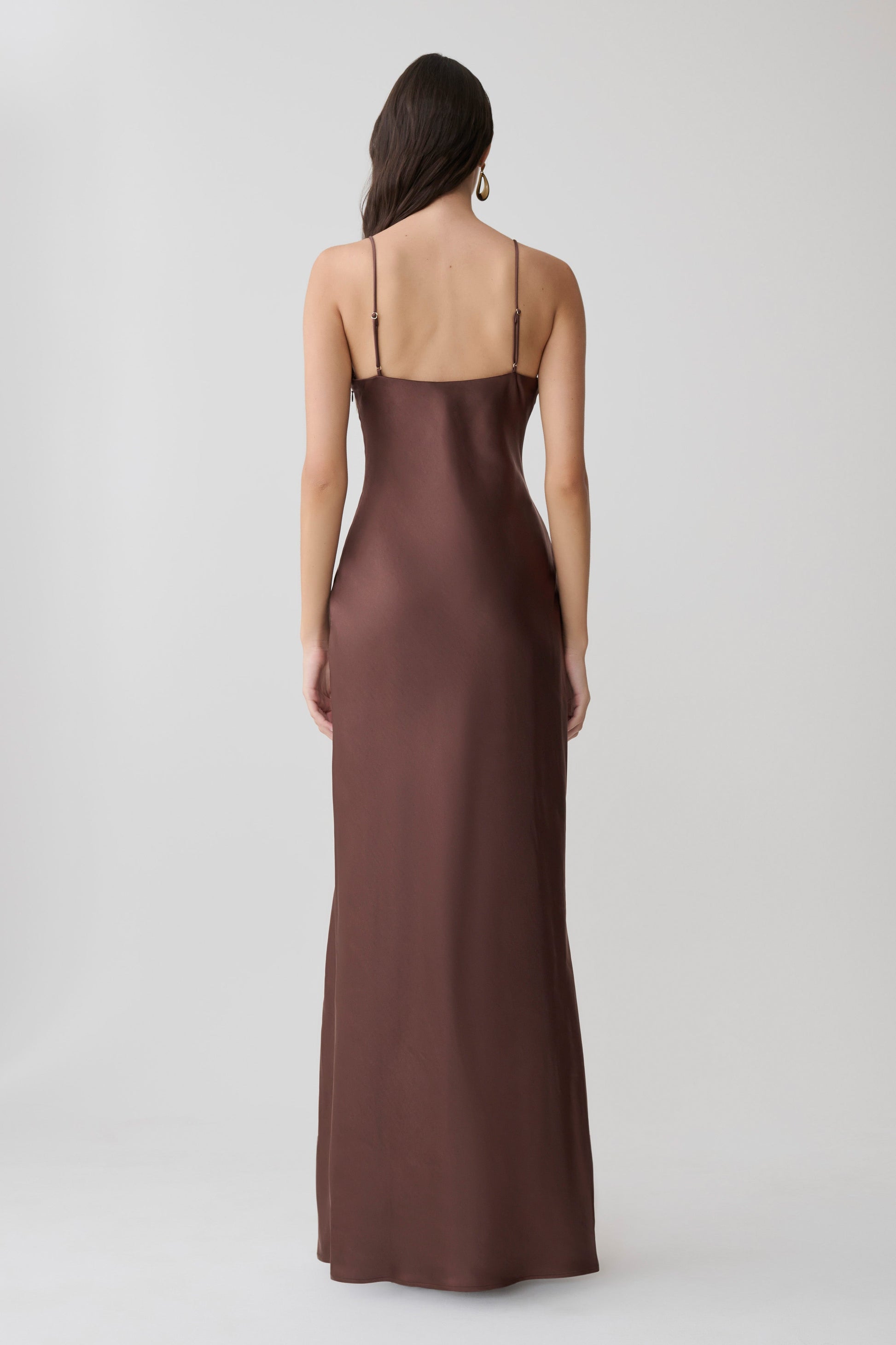 Martinne Chiffon Overlay Maxi Dress - Mocha #5