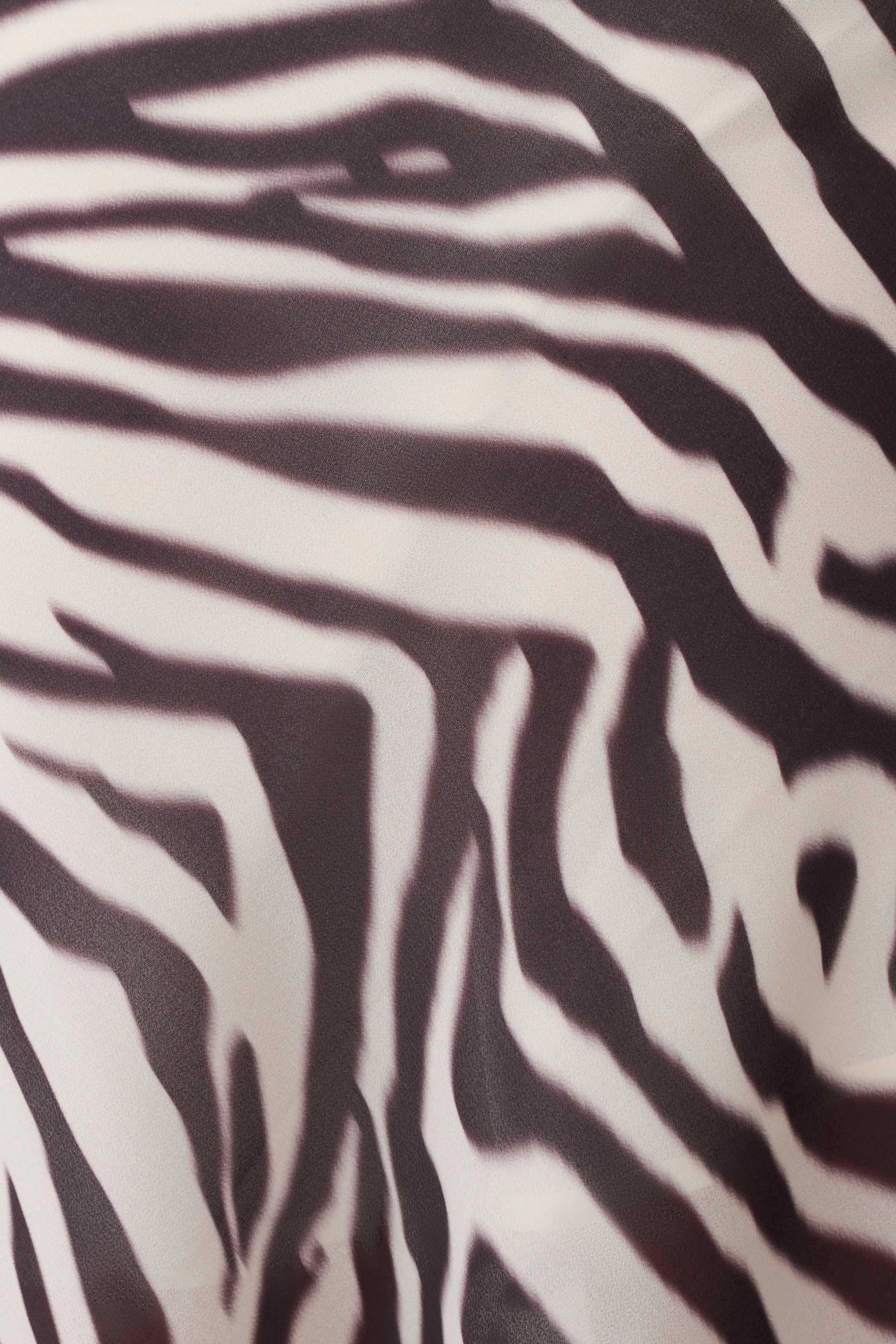 Lana Chiffon Midi Skirt - Abstract Zebra Print #7