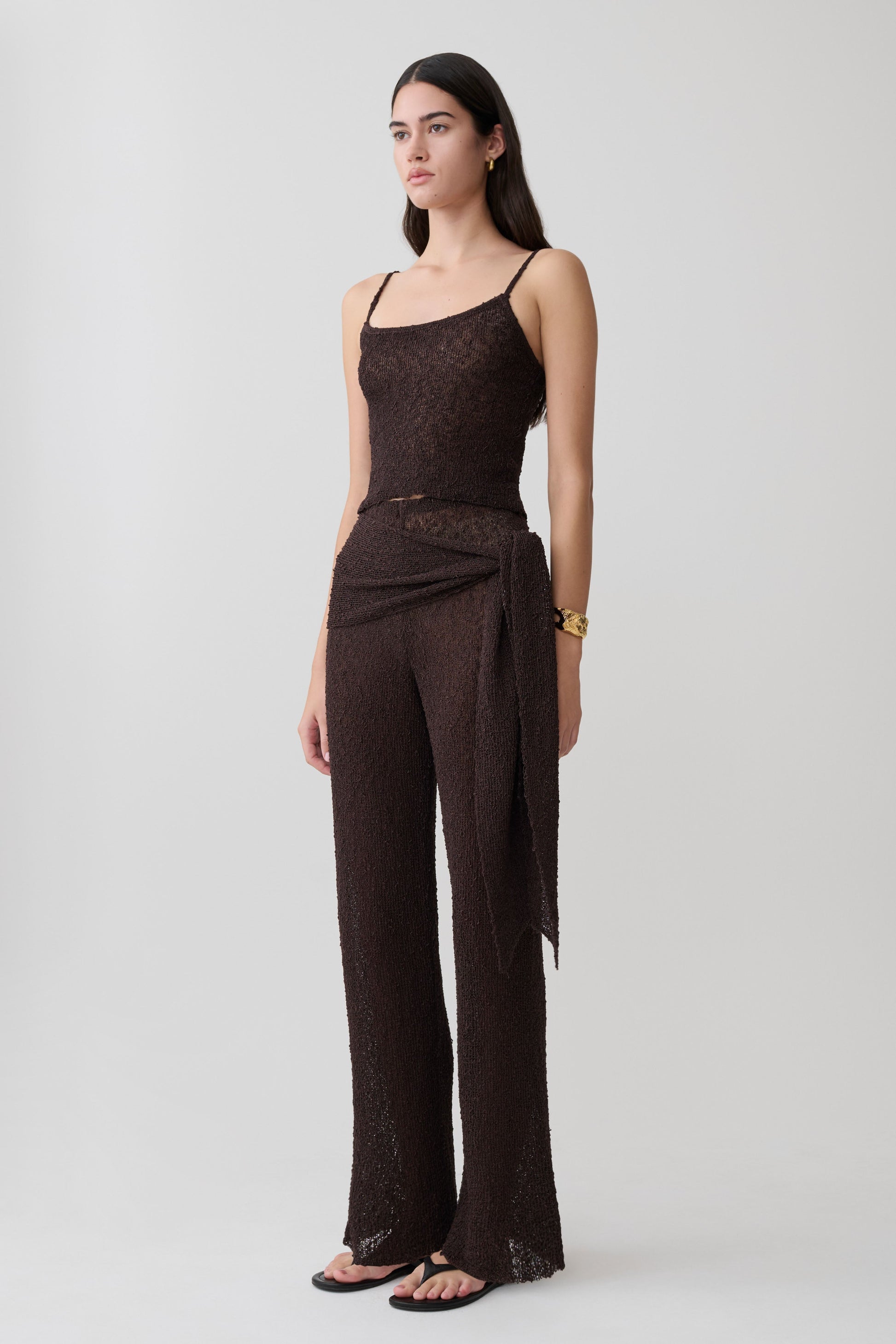 Mattais Boucle Knit Top - Dark Chocolate #5