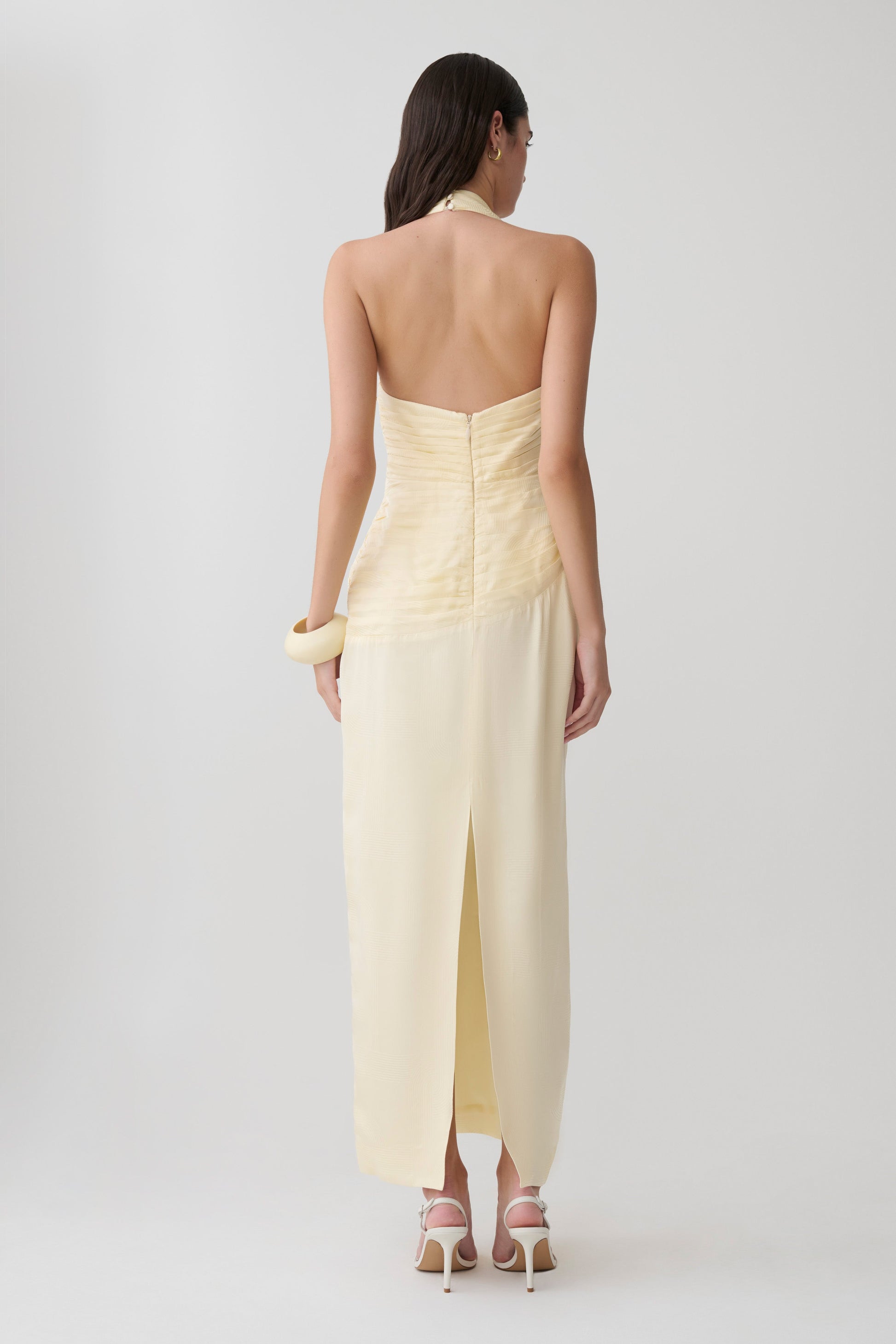 buttermilk yellow maxi dress ASOS Design - Ruched Bandeau Maxi Dress - Women - Polyester - XS