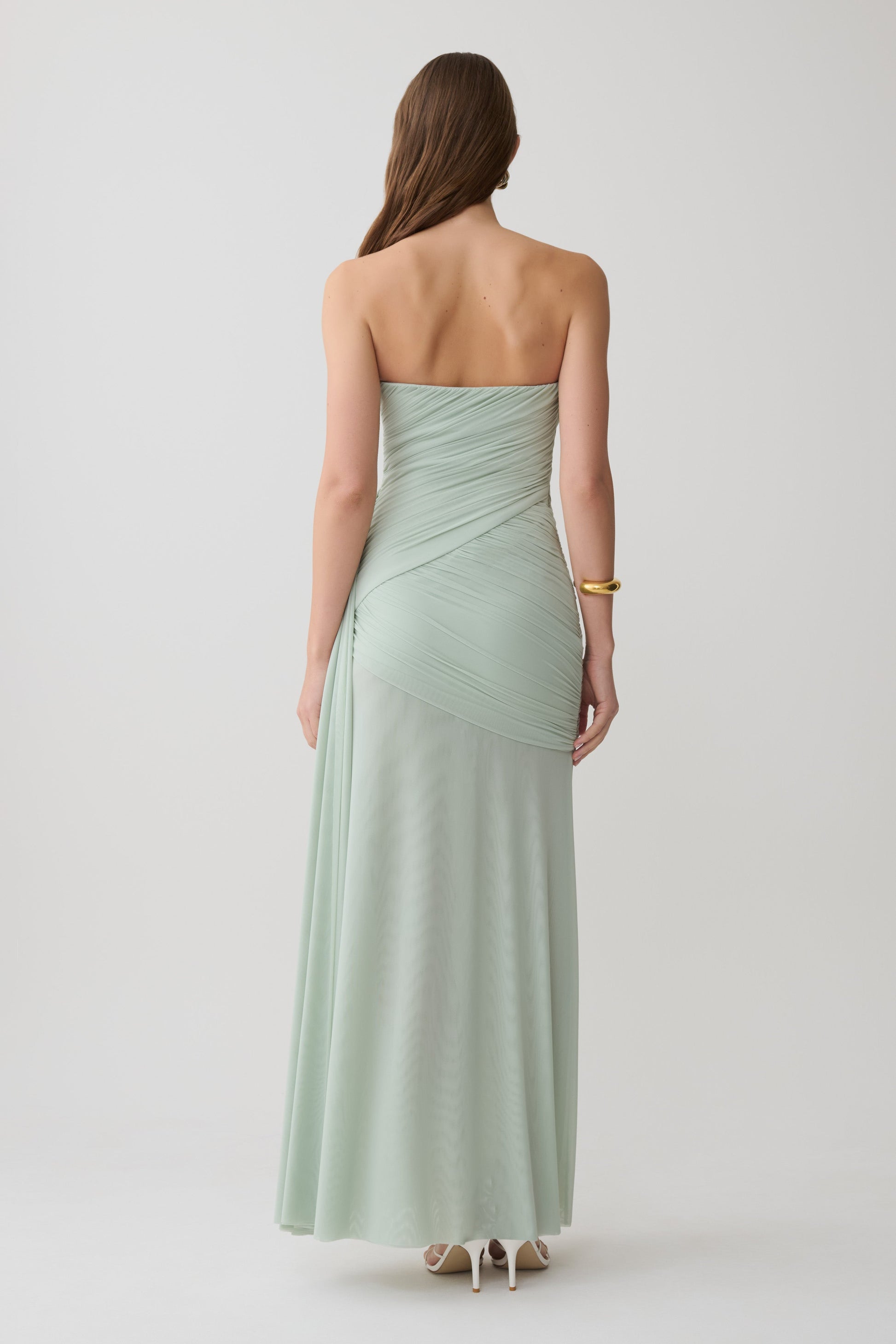 aqua ruched dress Ruched Dress in Aqua