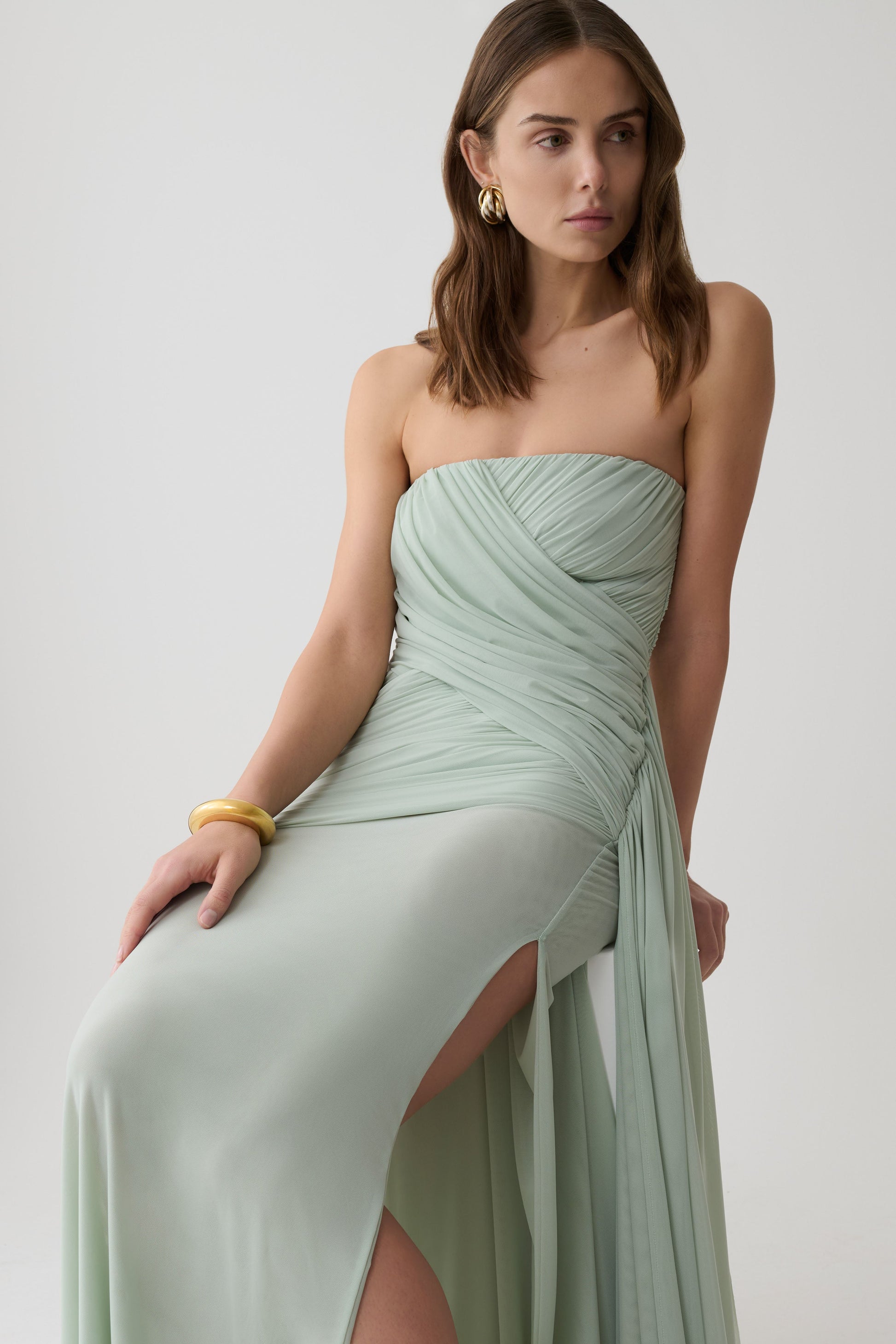 aqua mesh dress Kinley Embellished Mesh Mini Dress - Aqua