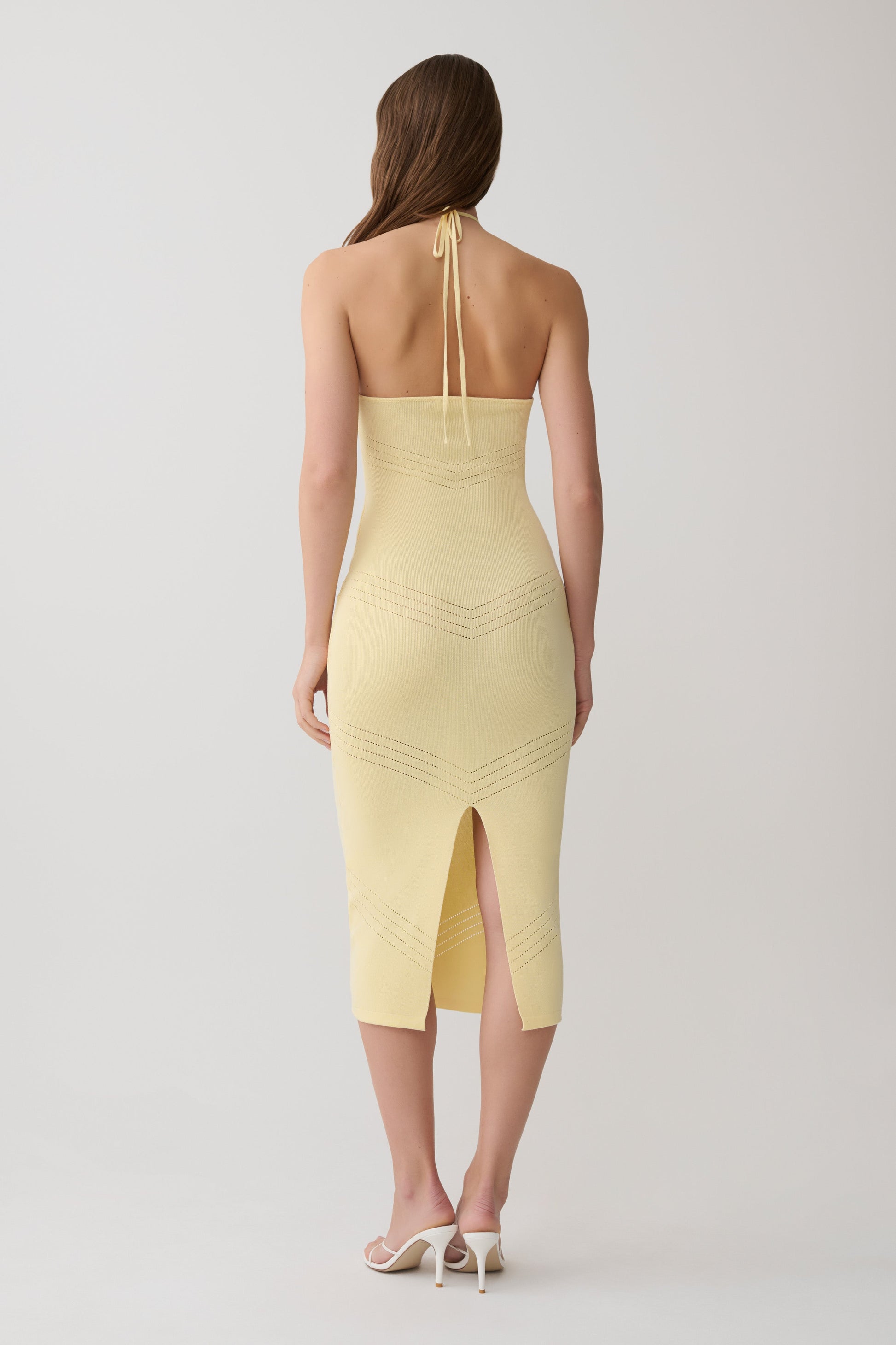 Penny Pointelle Midi Dress / Lemon | MESHKI