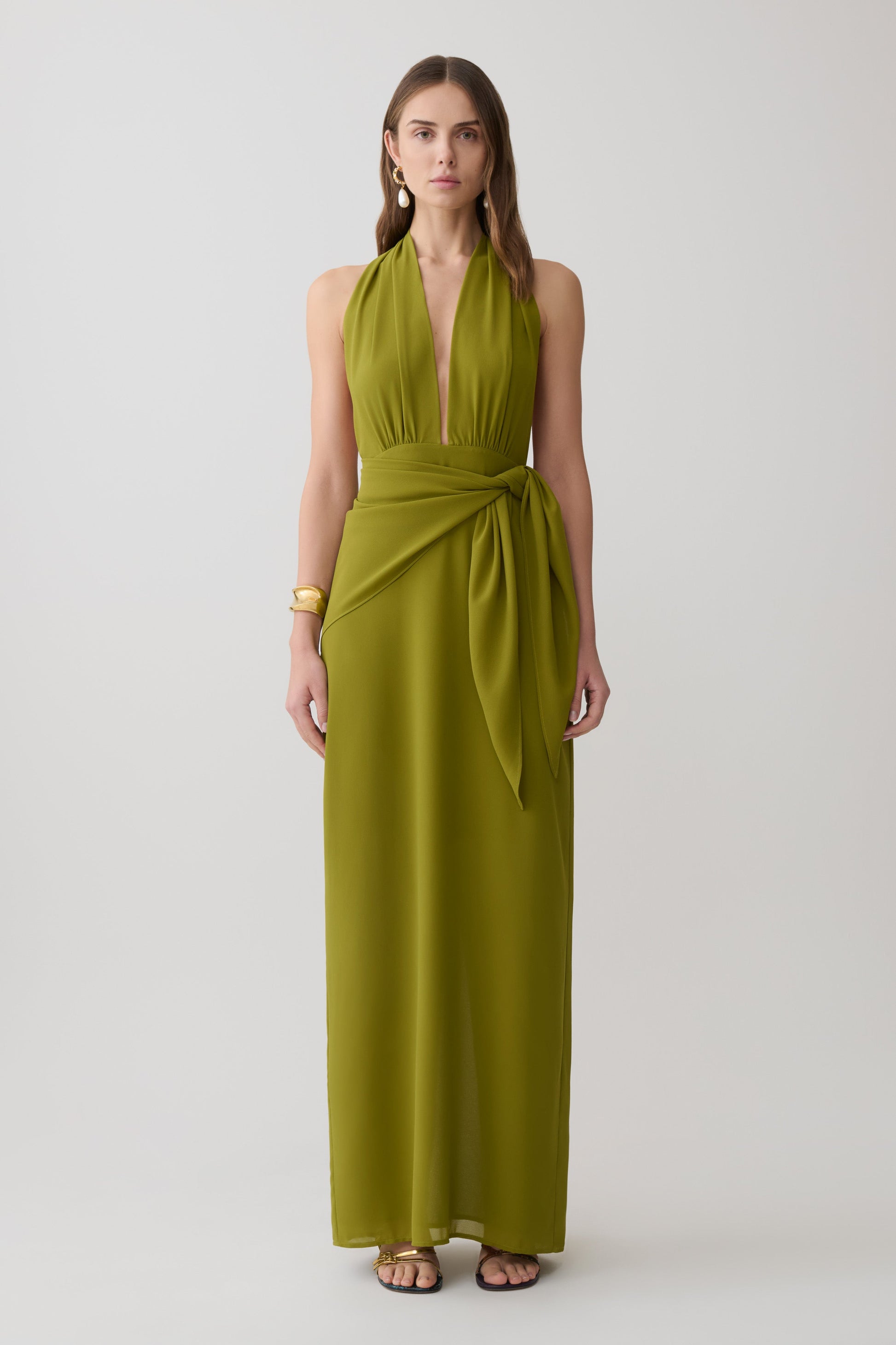 staud gianna halter maxi dress Gianna Halter Maxi Dress