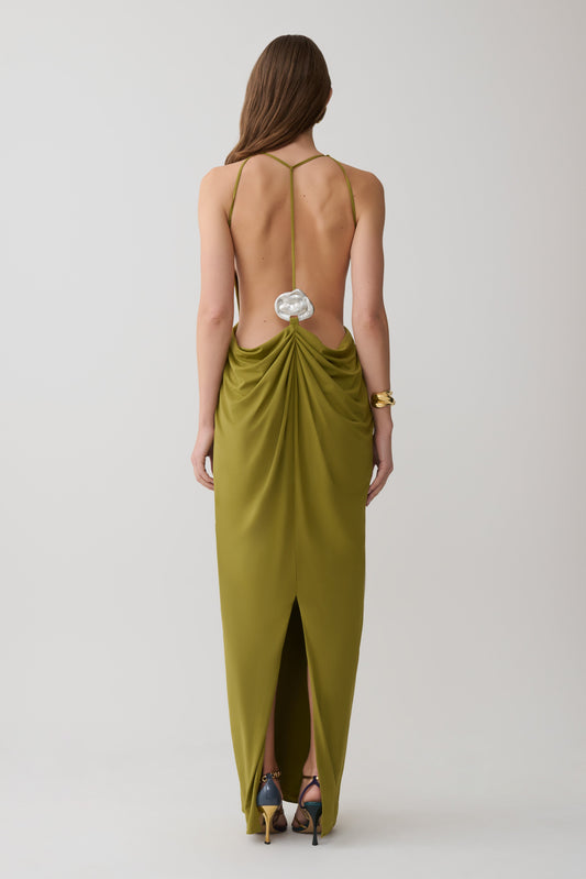 casual dresses with open back MALI Open Back Maxi Dress in Red - Summer maxi Dress | Resort Wear