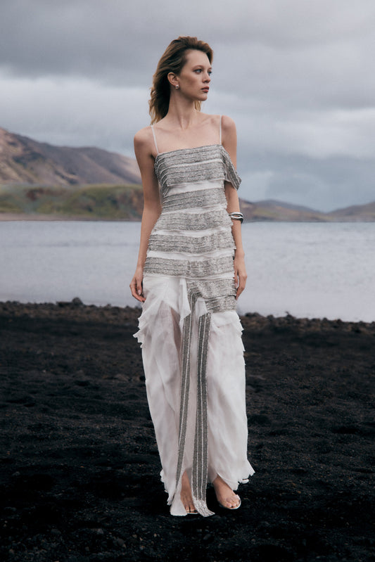 Jaide Embellished Maxi Dress - White