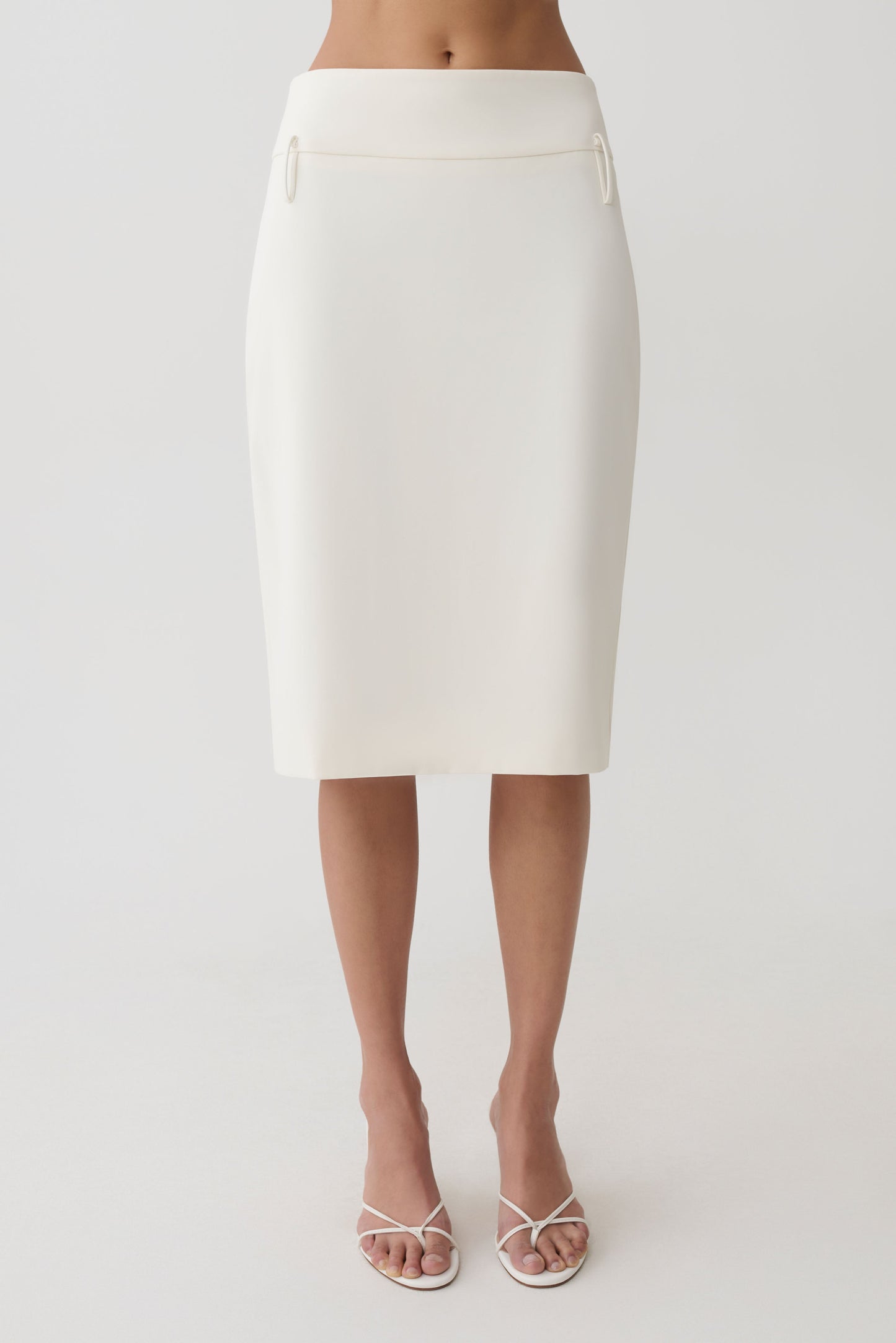 Brooke Suiting Midi Skirt - Ivory