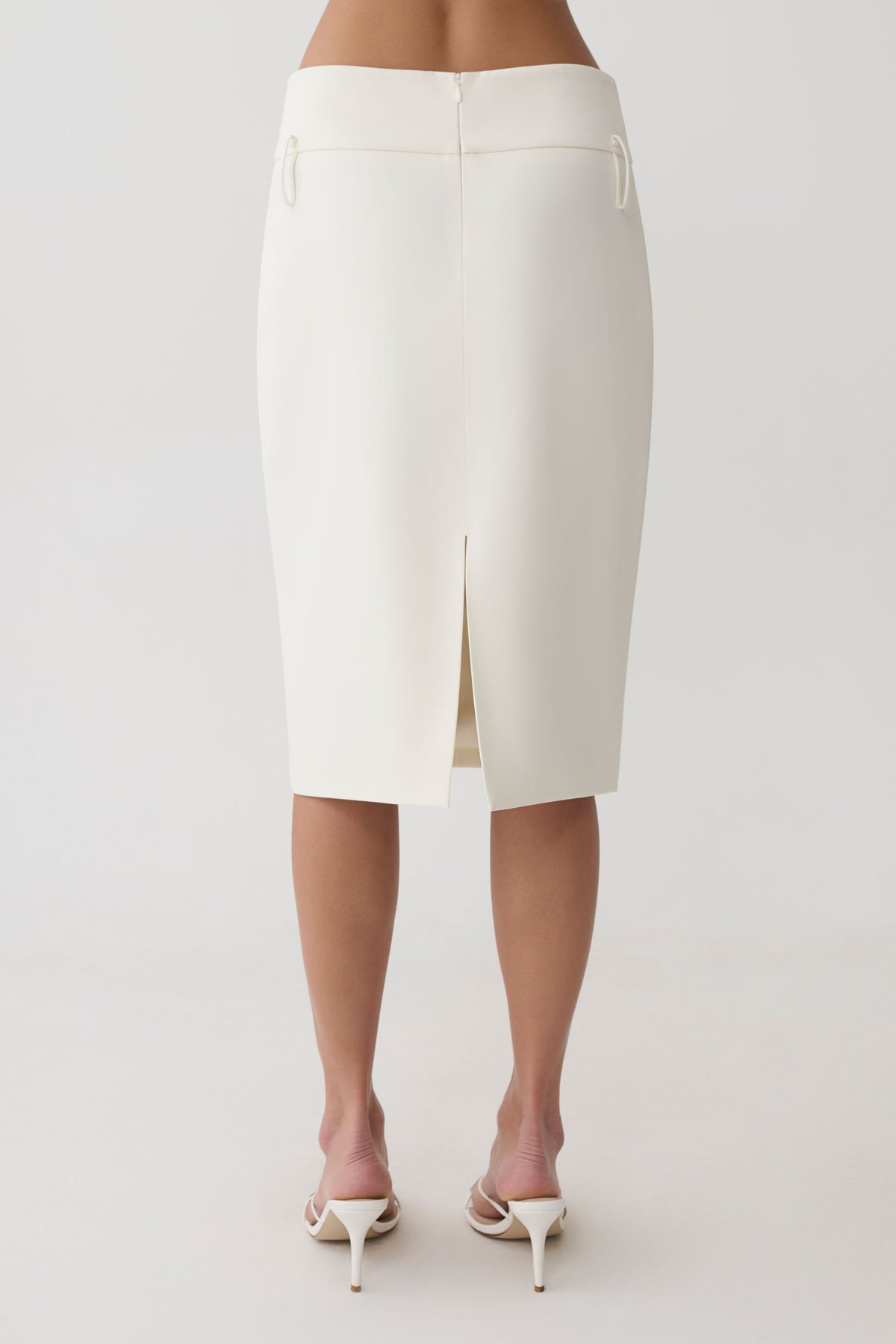 Brooke Suiting Midi Skirt - Ivory #6