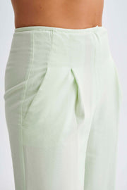 Adrina Straight Leg Linen Pant - Mint