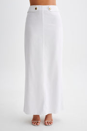 Jordan Linen Maxi Skirt - White