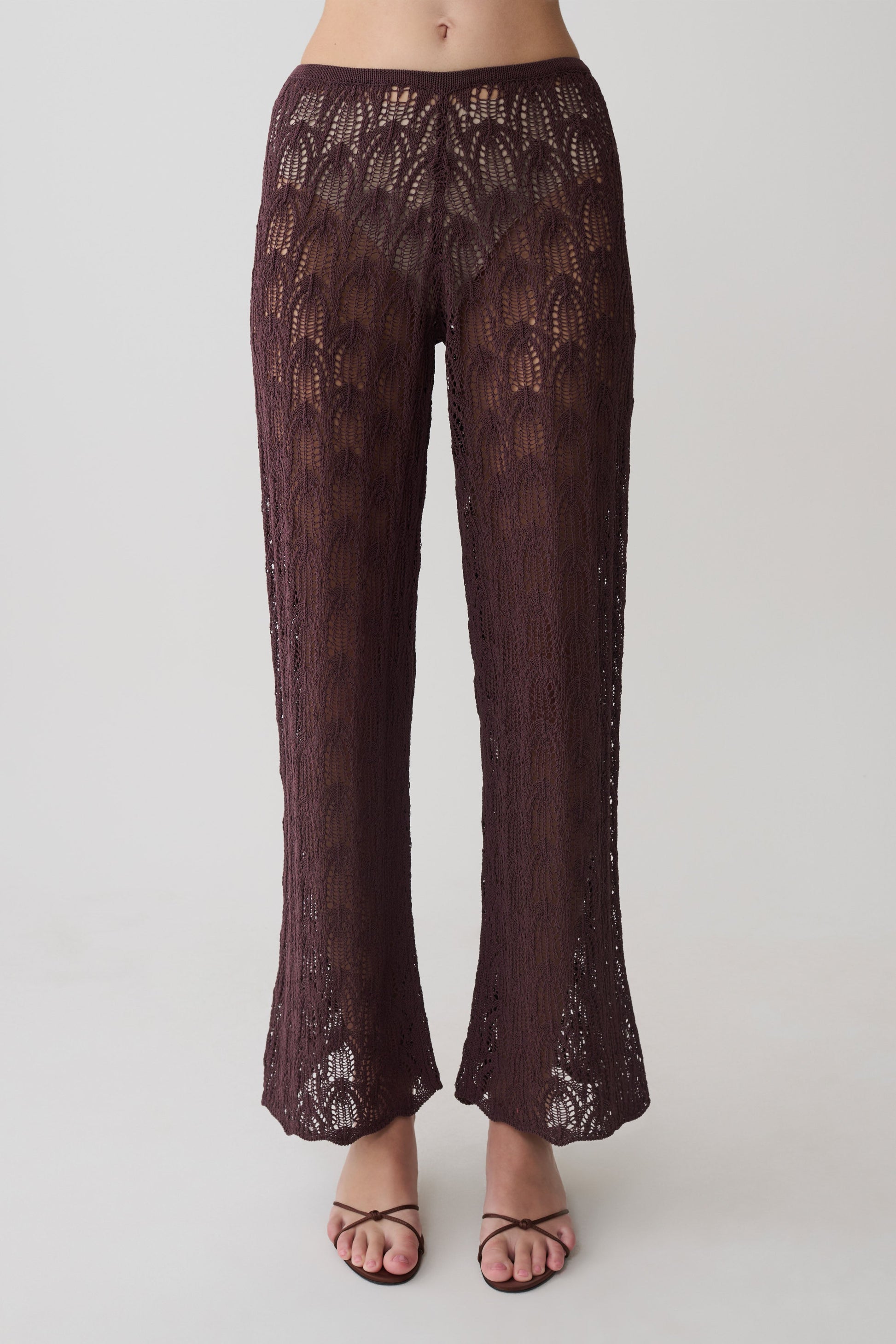 Glinda Crochet Pants - Chocolate #7