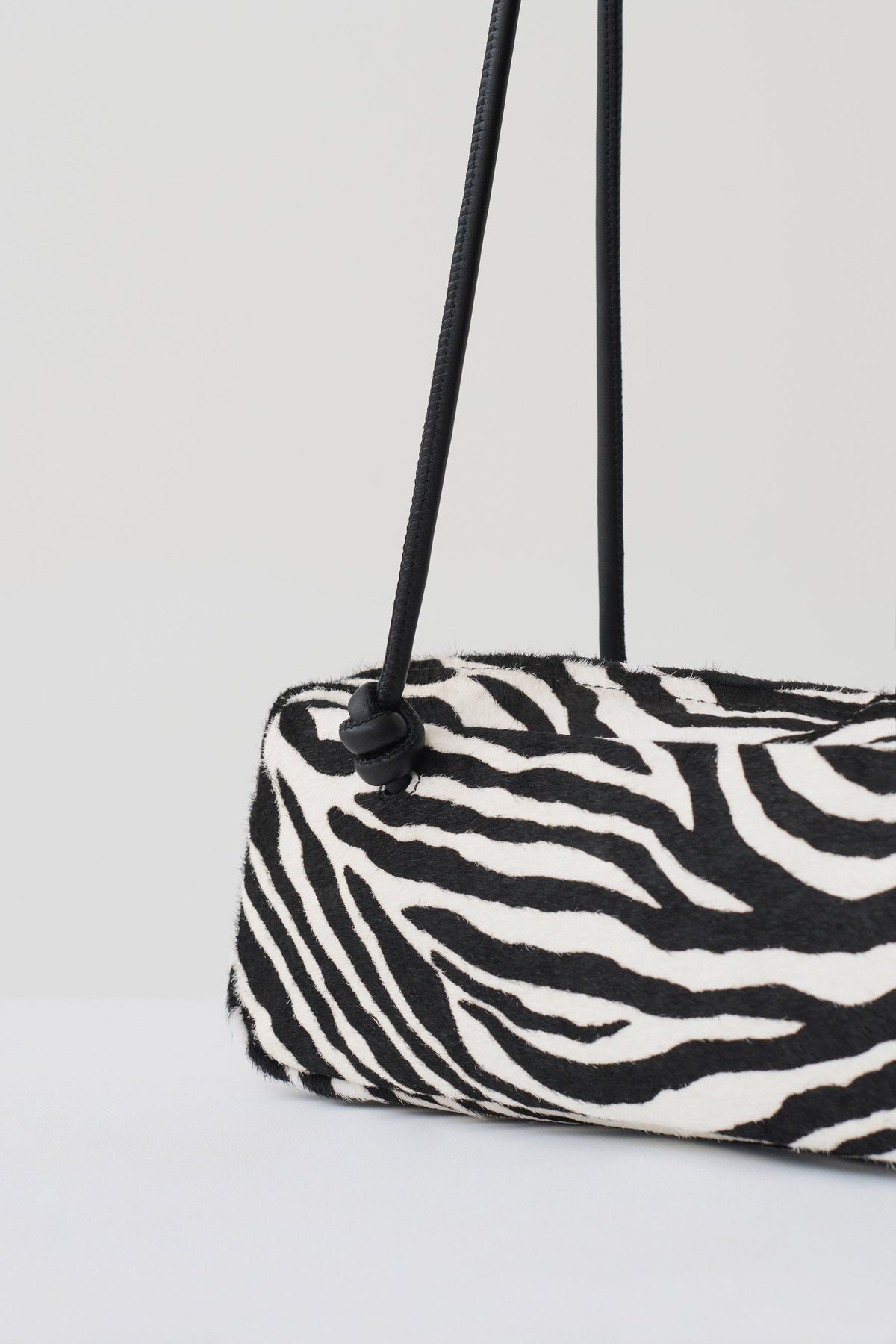 Hillary Pony Fur Bag - Zebra Print #2