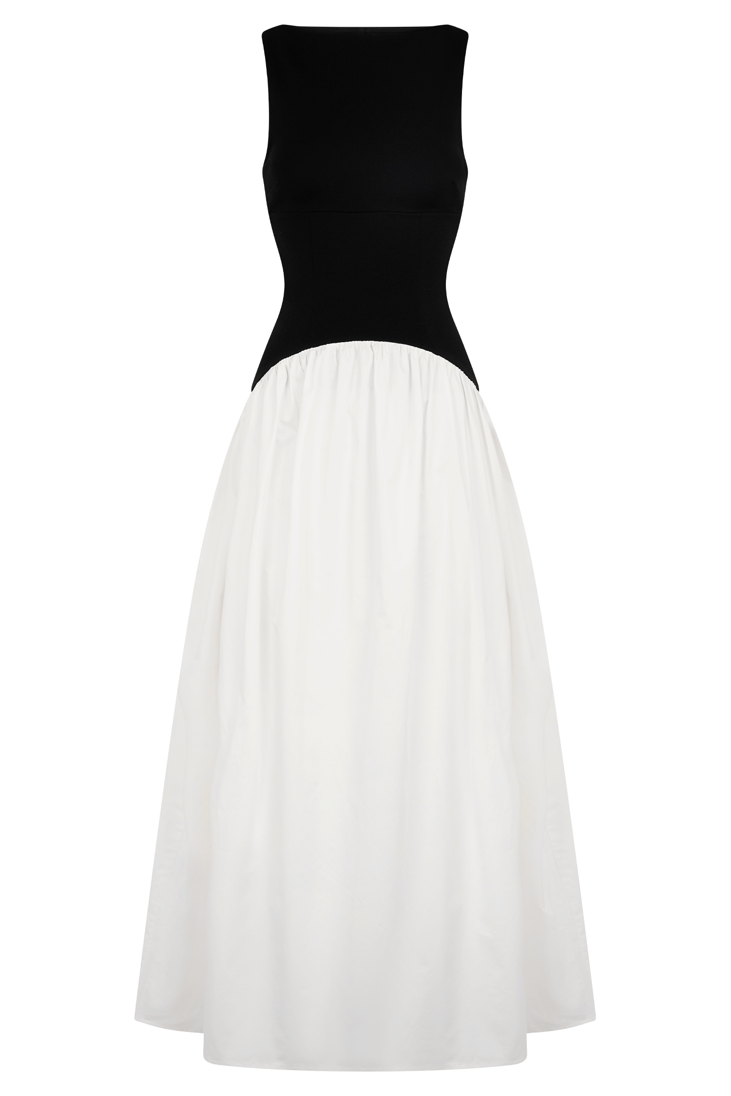 Acacia Contrast Sleeveless Maxi Dress - Black/White | MESHKI US Acacia Contrast Sleeveless Maxi Dress - Black/White | MESHKI US