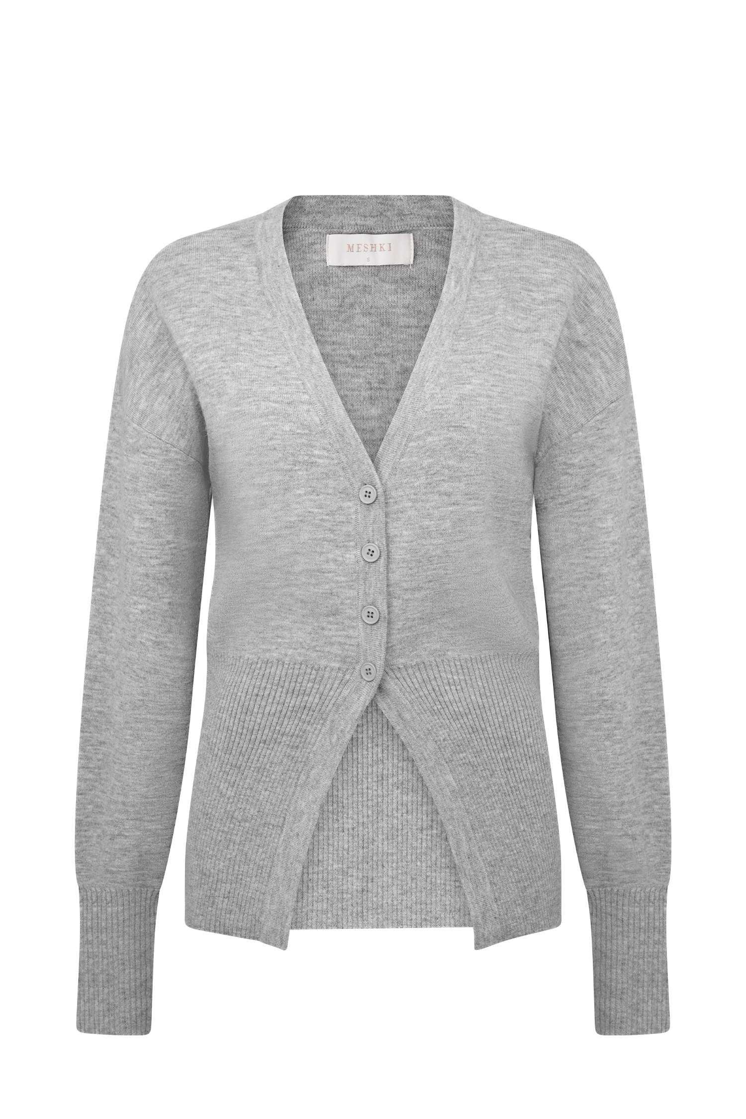 Alexia Buttoned Oversized Cardigan - Grey Marle | MESHKI US Alexia Buttoned Oversized Cardigan - Grey Marle | MESHKI US