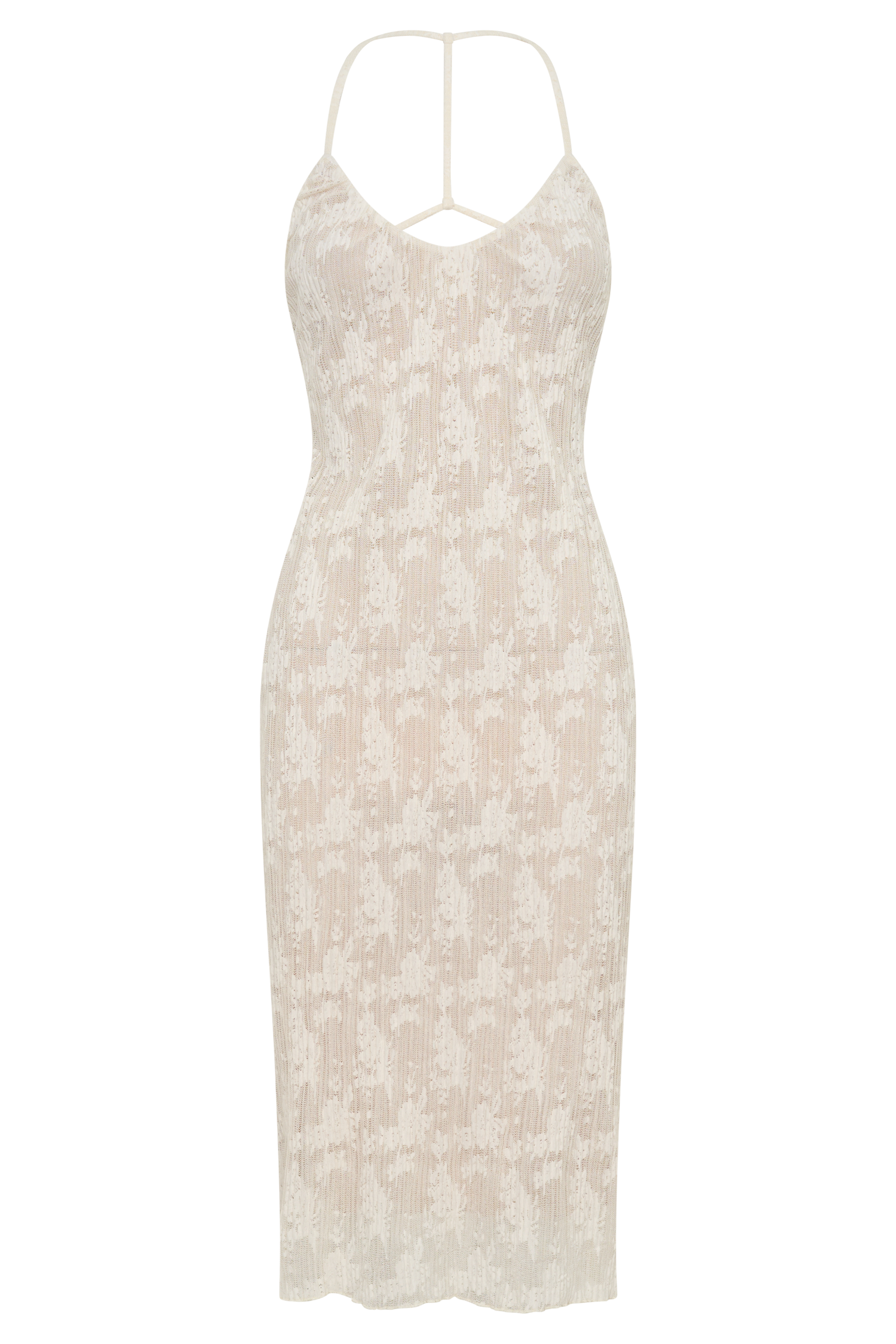 Ambrose Lace Midi Dress / Ivory | MESHKI