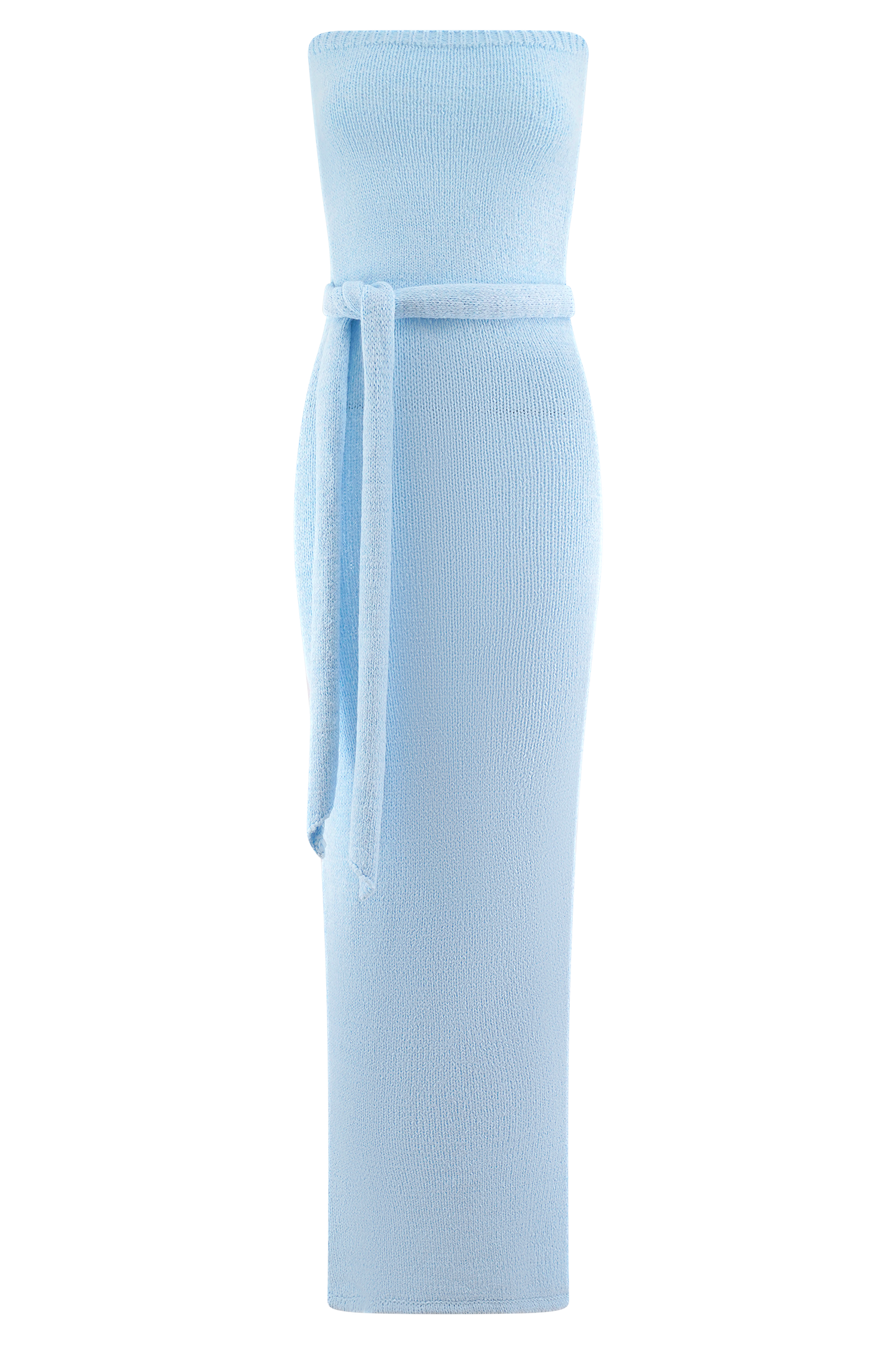 Andrea Strapless Knit Maxi Dress - Light Blue | MESHKI US Andrea Strapless Knit Maxi Dress - Light Blue | MESHKI US