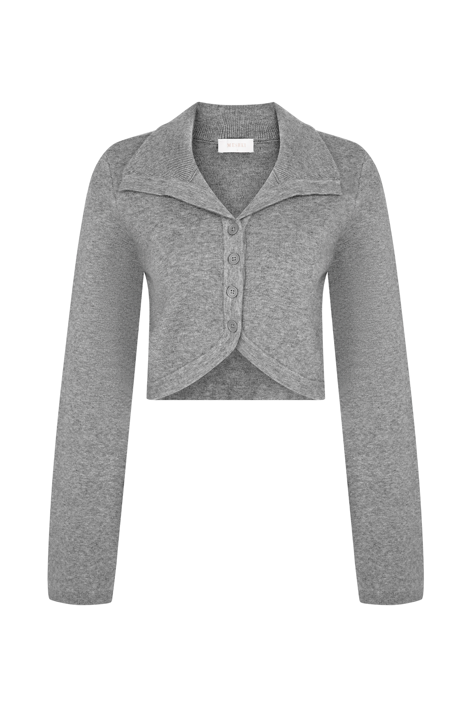 Annabelle Knit Curved Hem Cardigan - Charcoal #8
