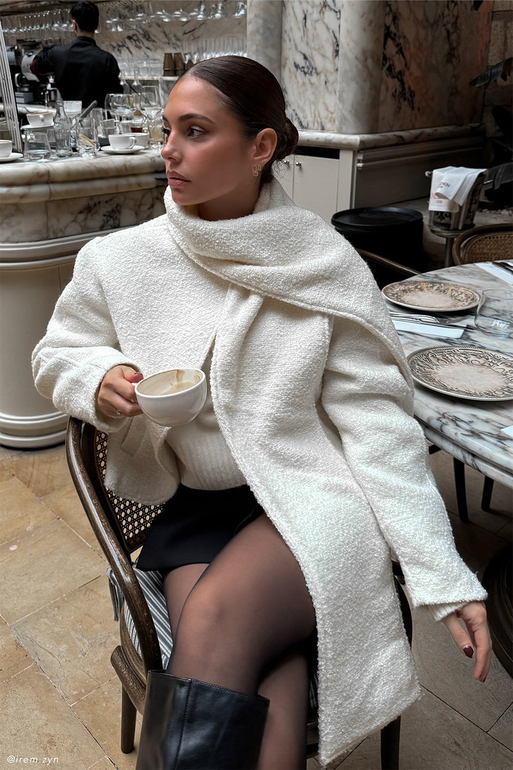Bree Scarf And Jacket - Ivory #10
