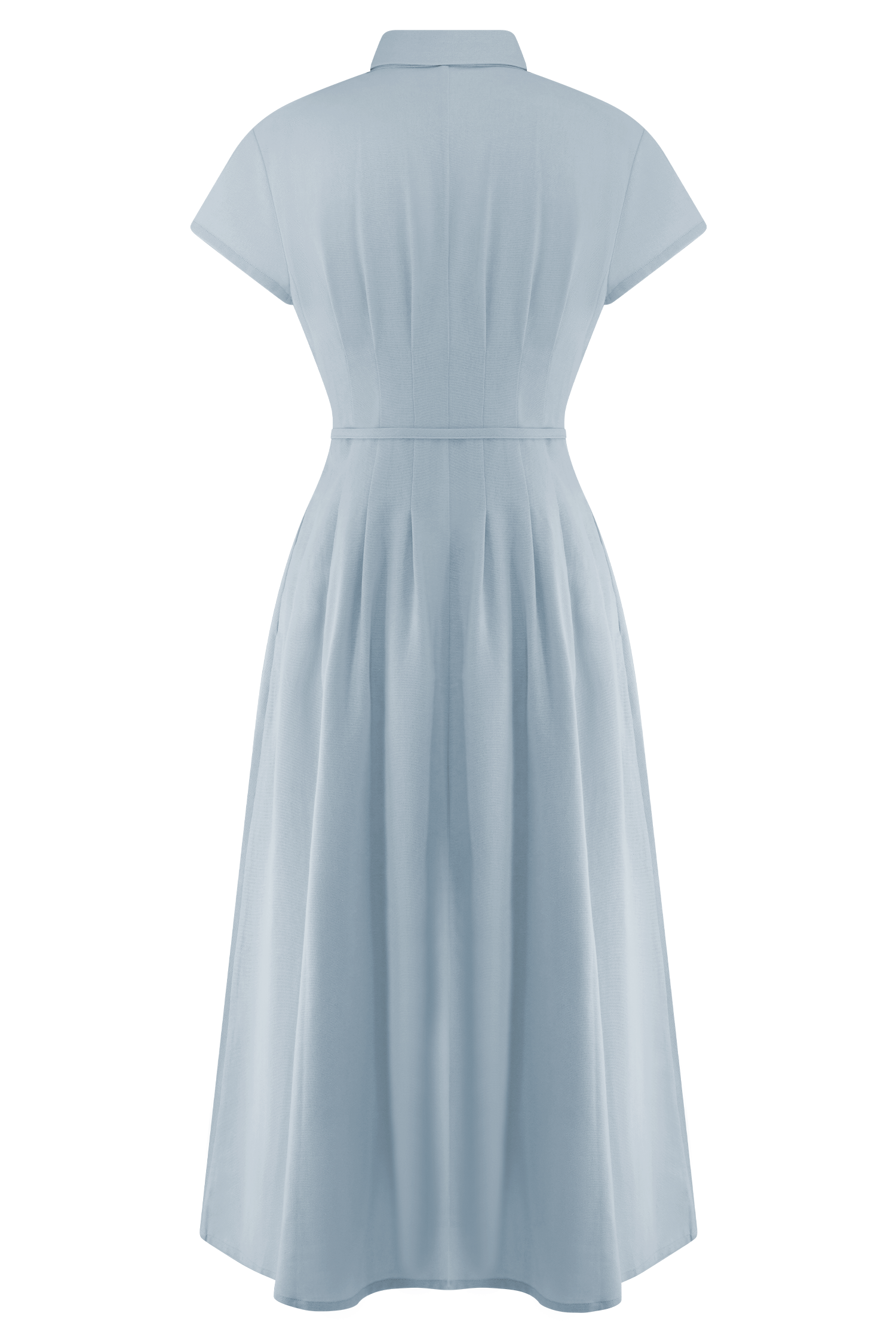 Aysha Buttoned Linen Midi Dress / Cornflower Blue | MESHKI | XS Aysha Buttoned Linen Midi Dress / Cornflower Blue | MESHKI | XS