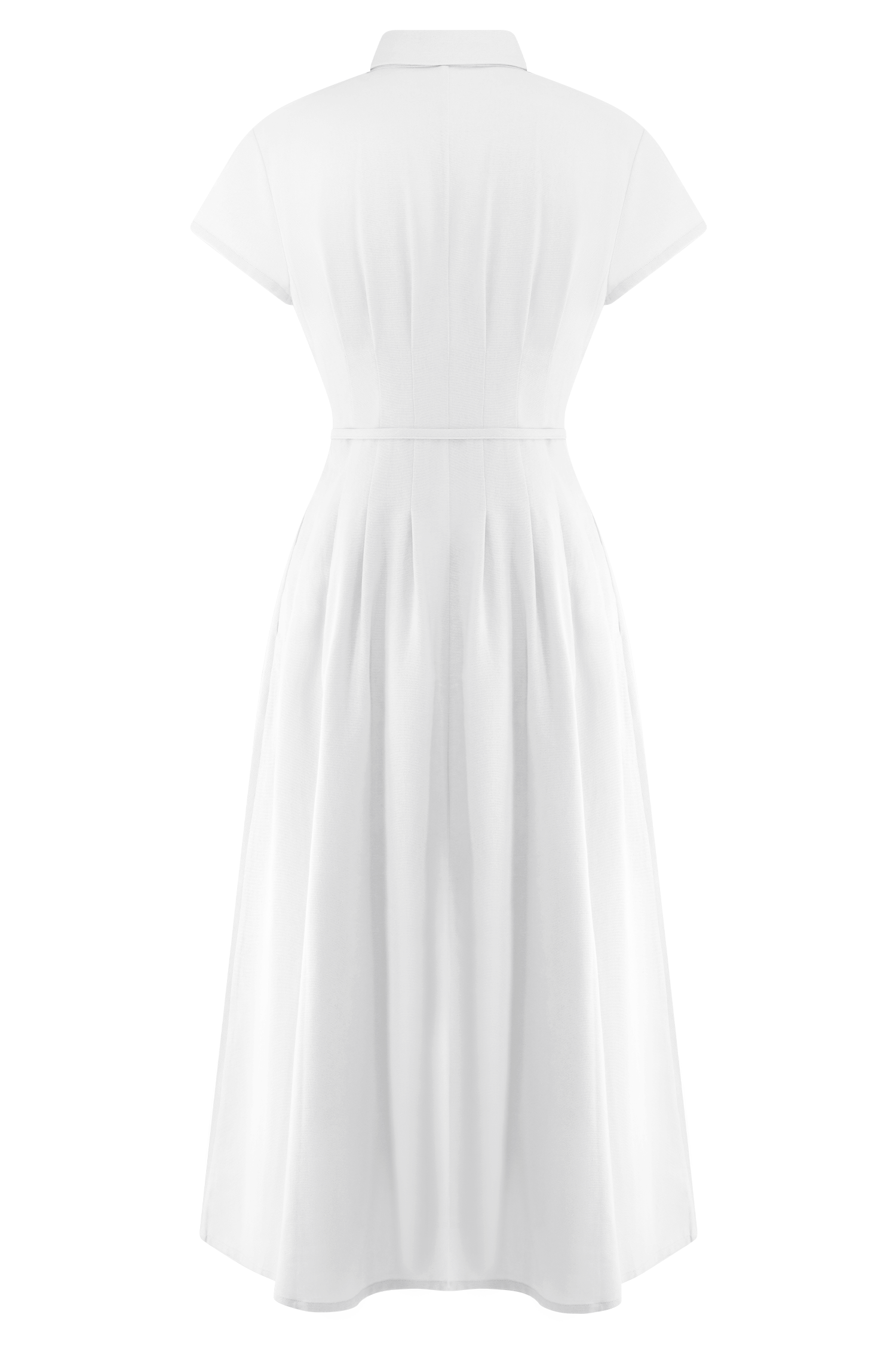 linen shirt dress white MIKUTA crafted from organic linen White Linen Woven Collared Long