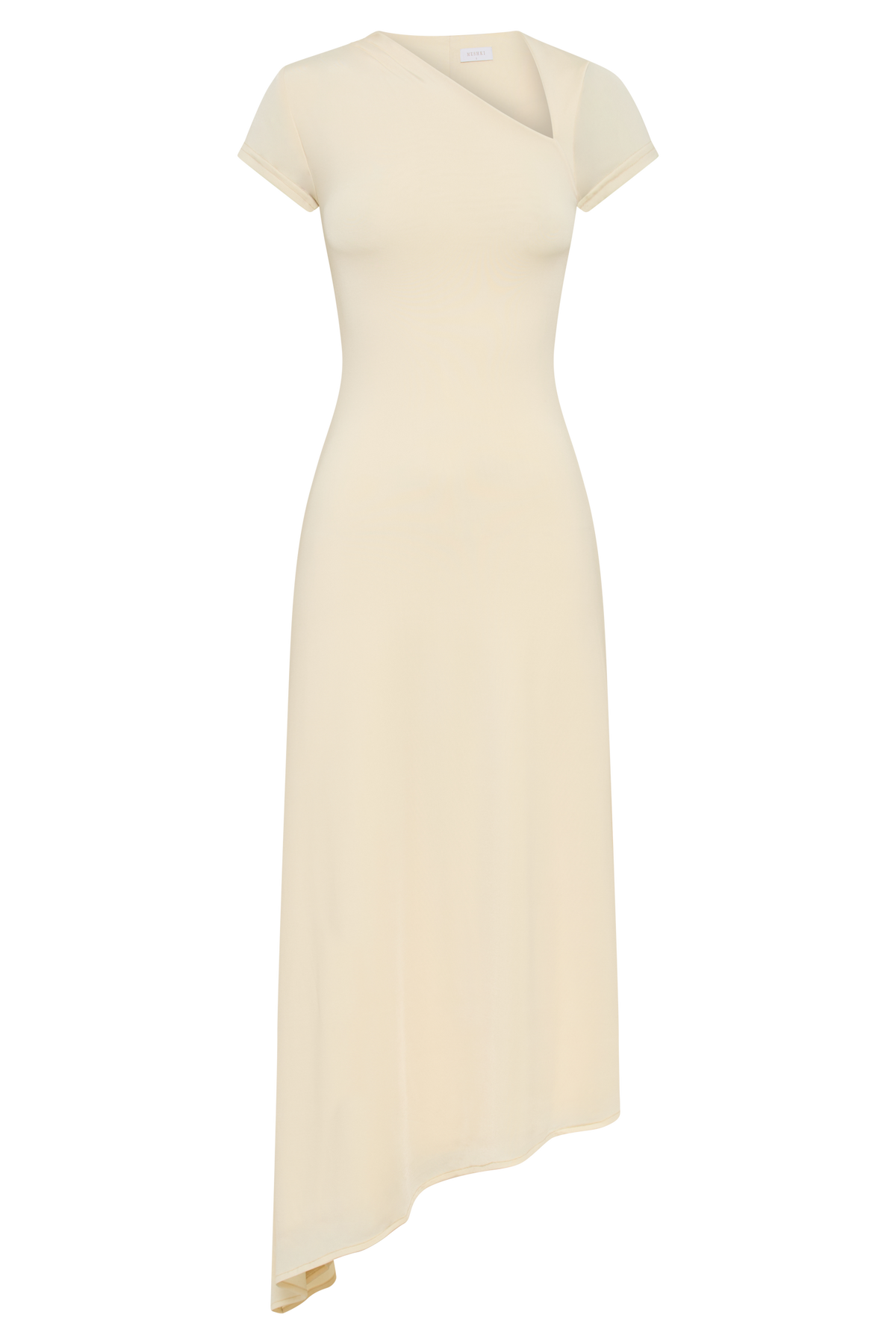 Ilaria Slinky Maxi Dress With Cut Out - Lemon Sherbet #7