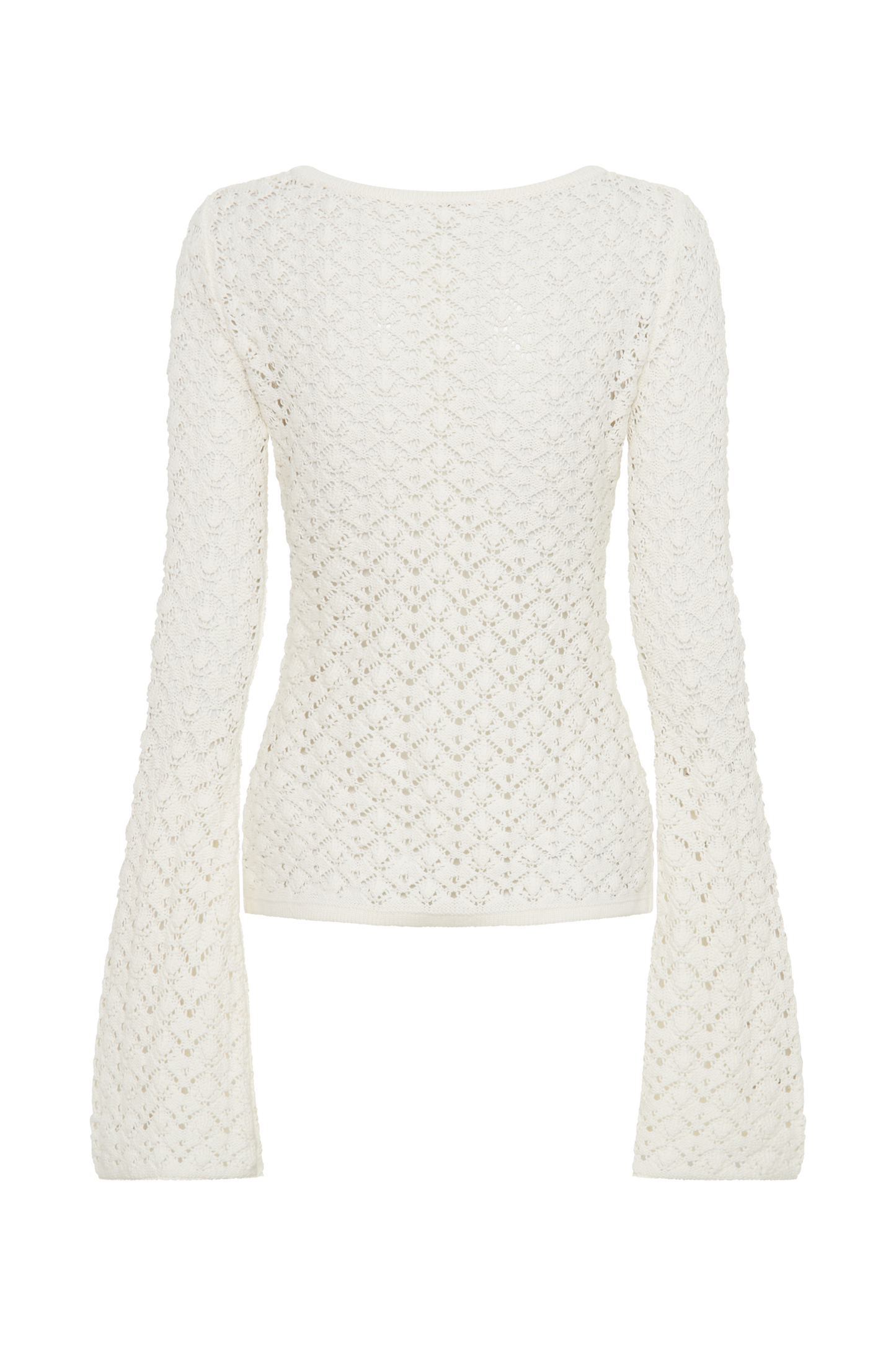 Murphy Long Sleeve Knit Shell Button Cardigan - White | MESHKI US