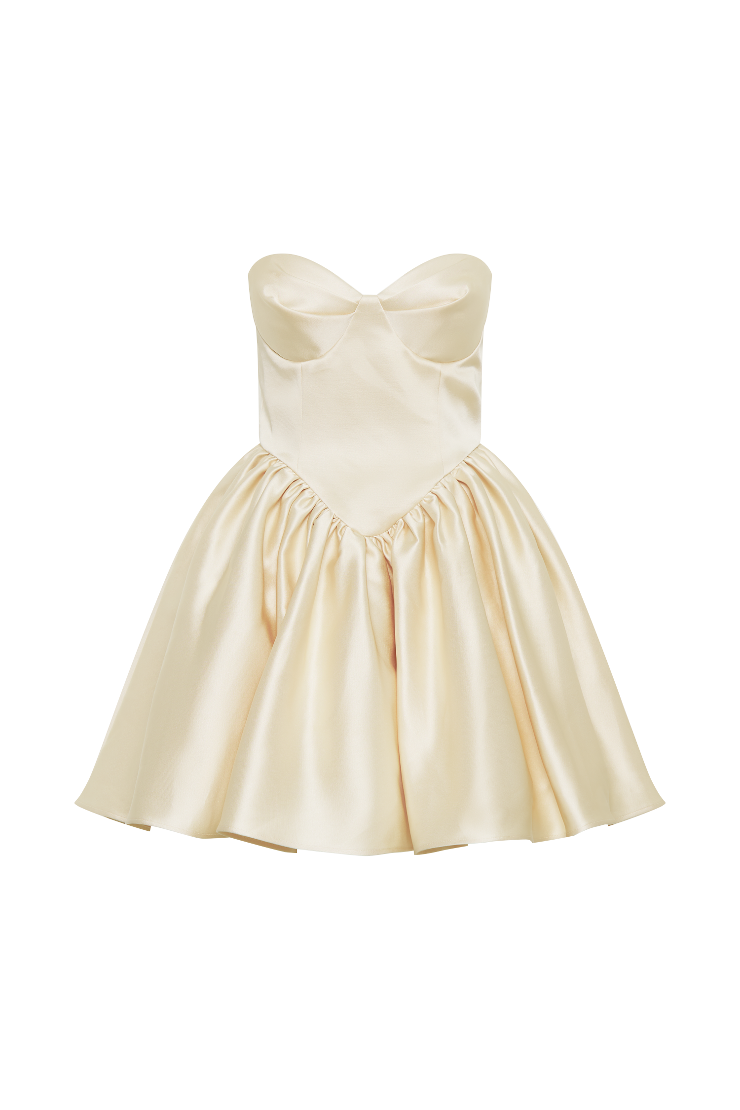 Hollie Structured Corset Mini Dress / Gold | MESHKI