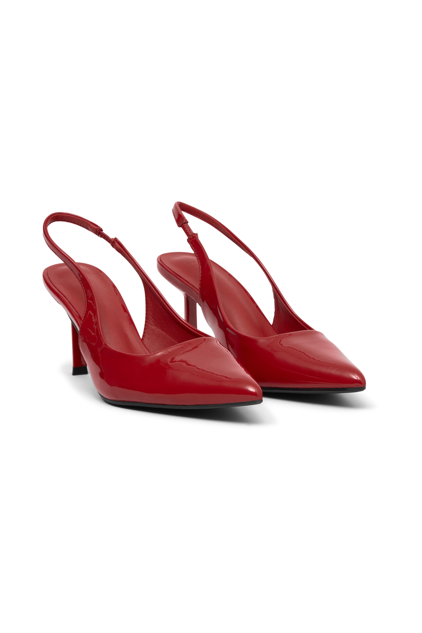 Dasha Patent Sling Back Heels - Red | MESHKI US