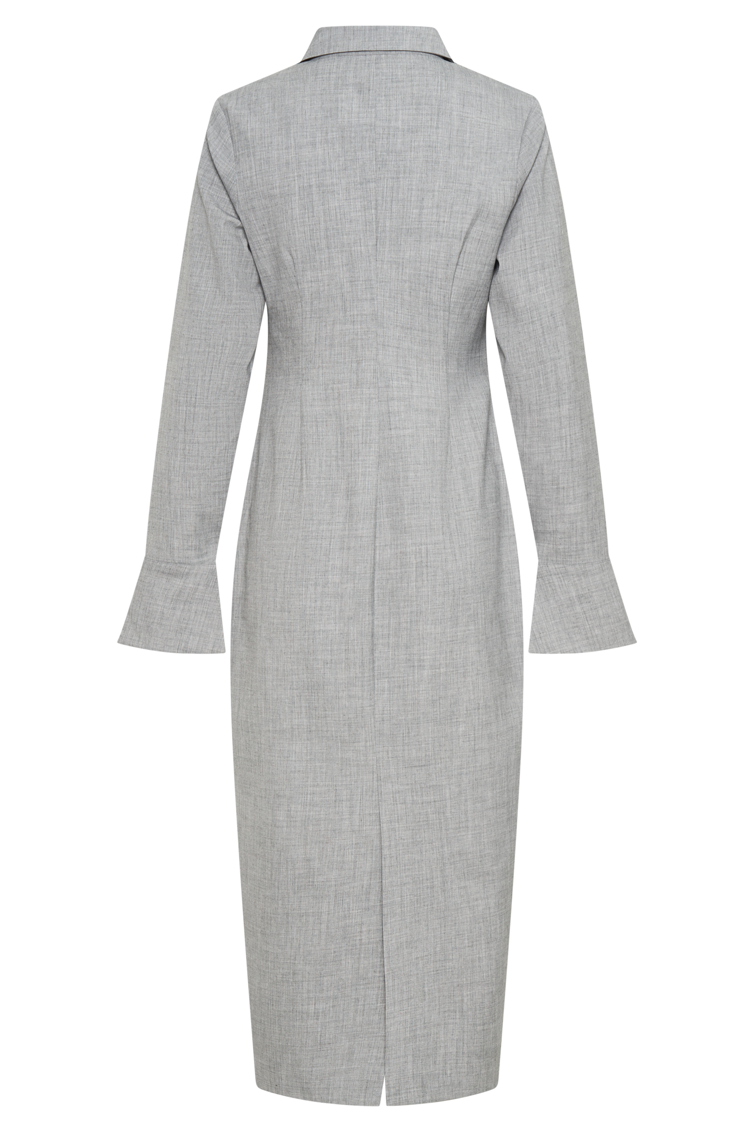 Dorian Fitted Shirt Midi Dress - Charcoal Marle | MESHKI US Dorian Fitted Shirt Midi Dress - Charcoal Marle | MESHKI US