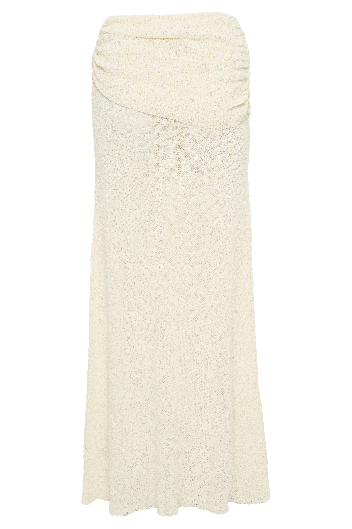 Petra Ruched Knit Maxi Skirt - Ivory #11