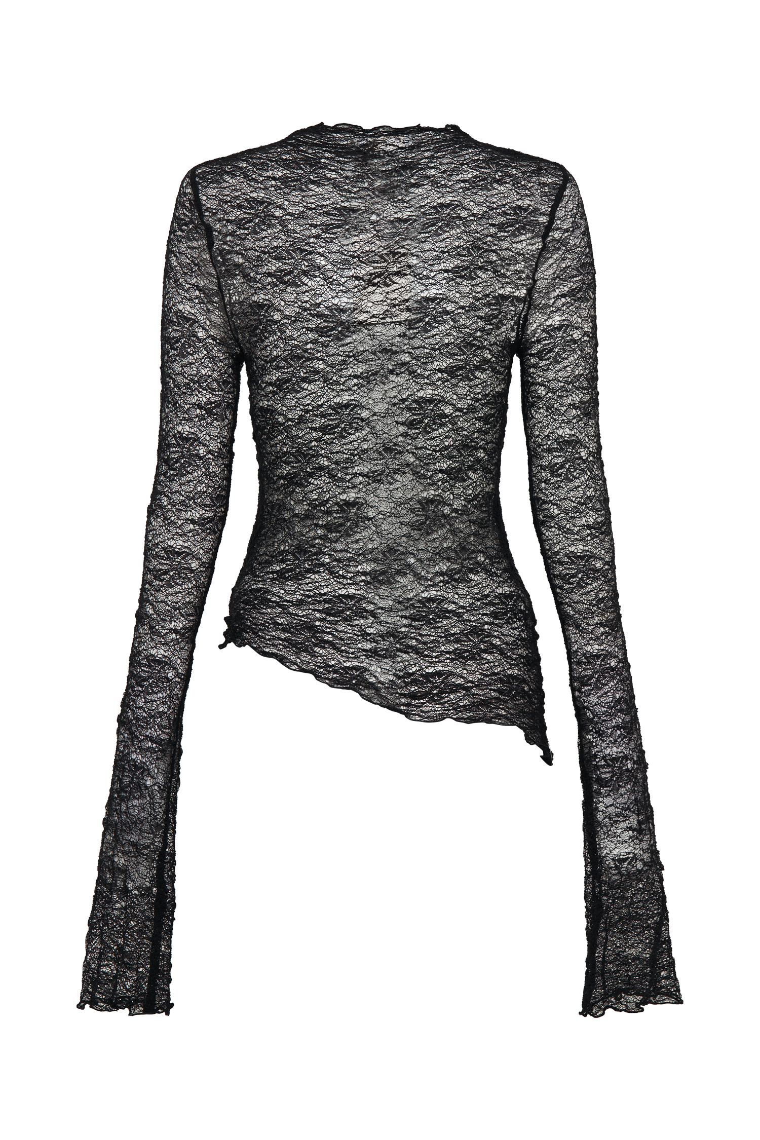 black mesh top long sleeve