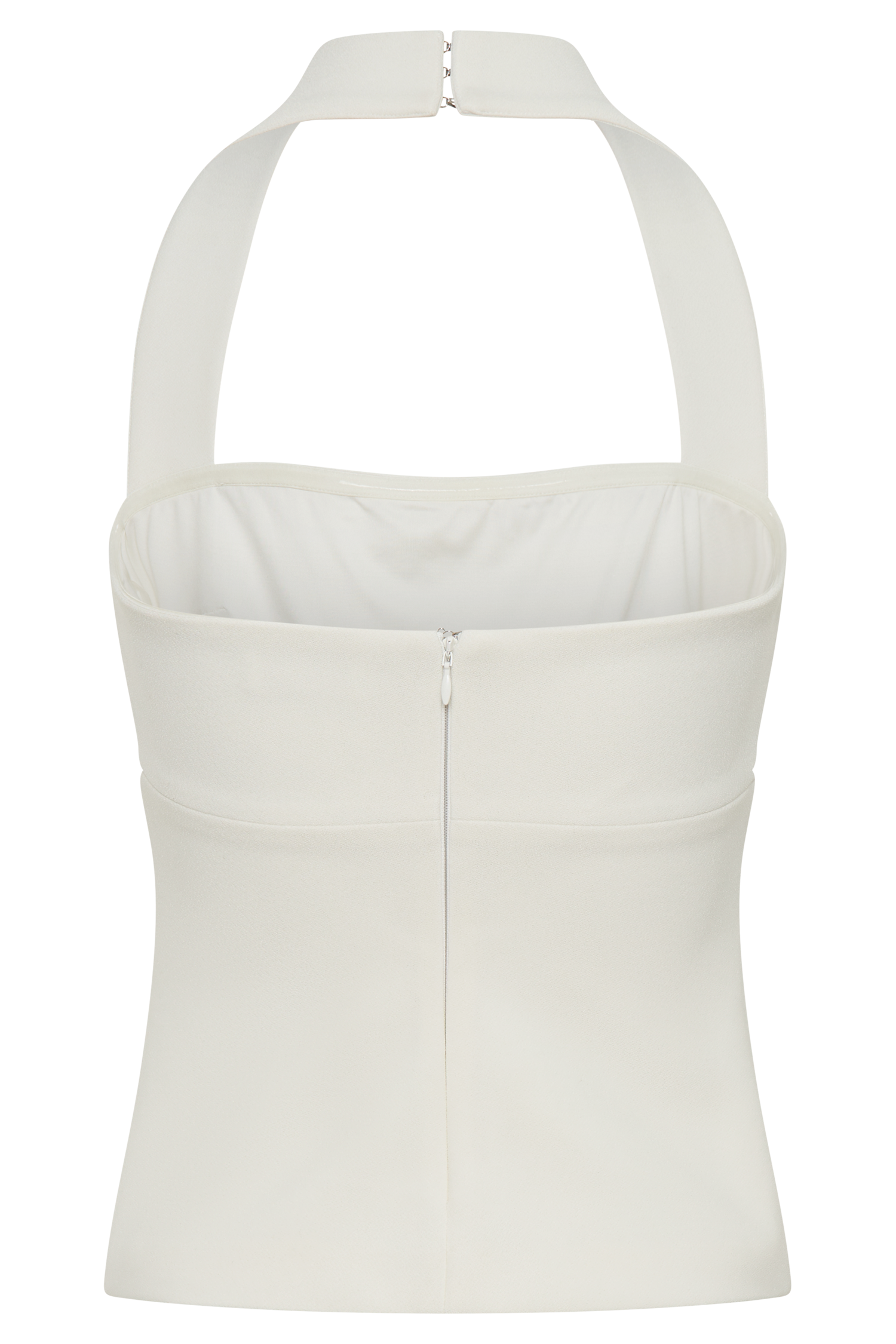 Amelita Suiting Halter Top - Ivory | MESHKI US Amelita Suiting Halter Top - Ivory | MESHKI US