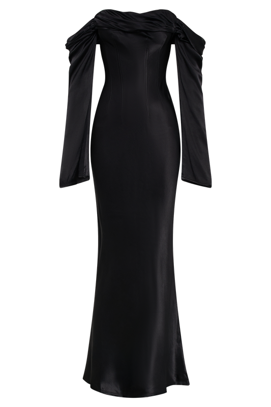 Black Satin Dresses | MESHKI US Black Satin Dresses | MESHKI US